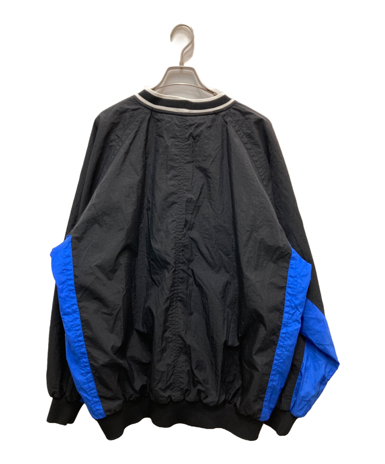 レア人気配色古着90s NIKEナイキ黒ブラック青ビッグサイズXL別注 中古・古着通販】NIKE (ナイキ) 90'Sナイロンピステ ブラック×ブルー