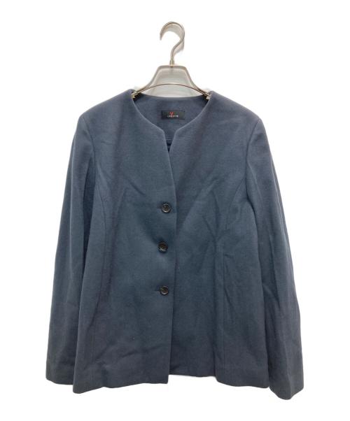 中古・古着通販】L'EQUIPE (レキップ) ノーカラージャケット ネイビー