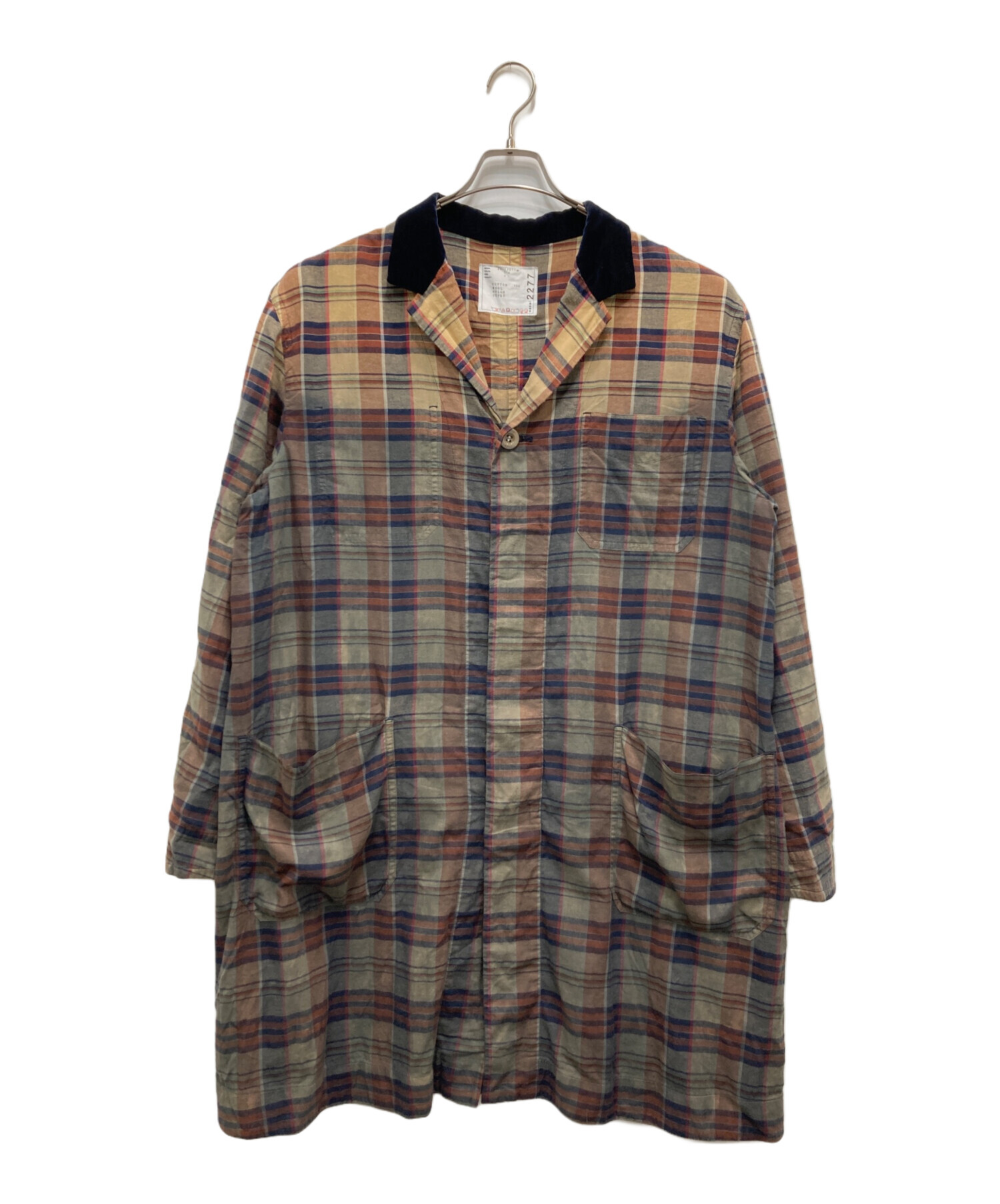 SACAI サカイ チェックコート 中古・古着通販】sacai (サカイ) グラデーションチェックコート