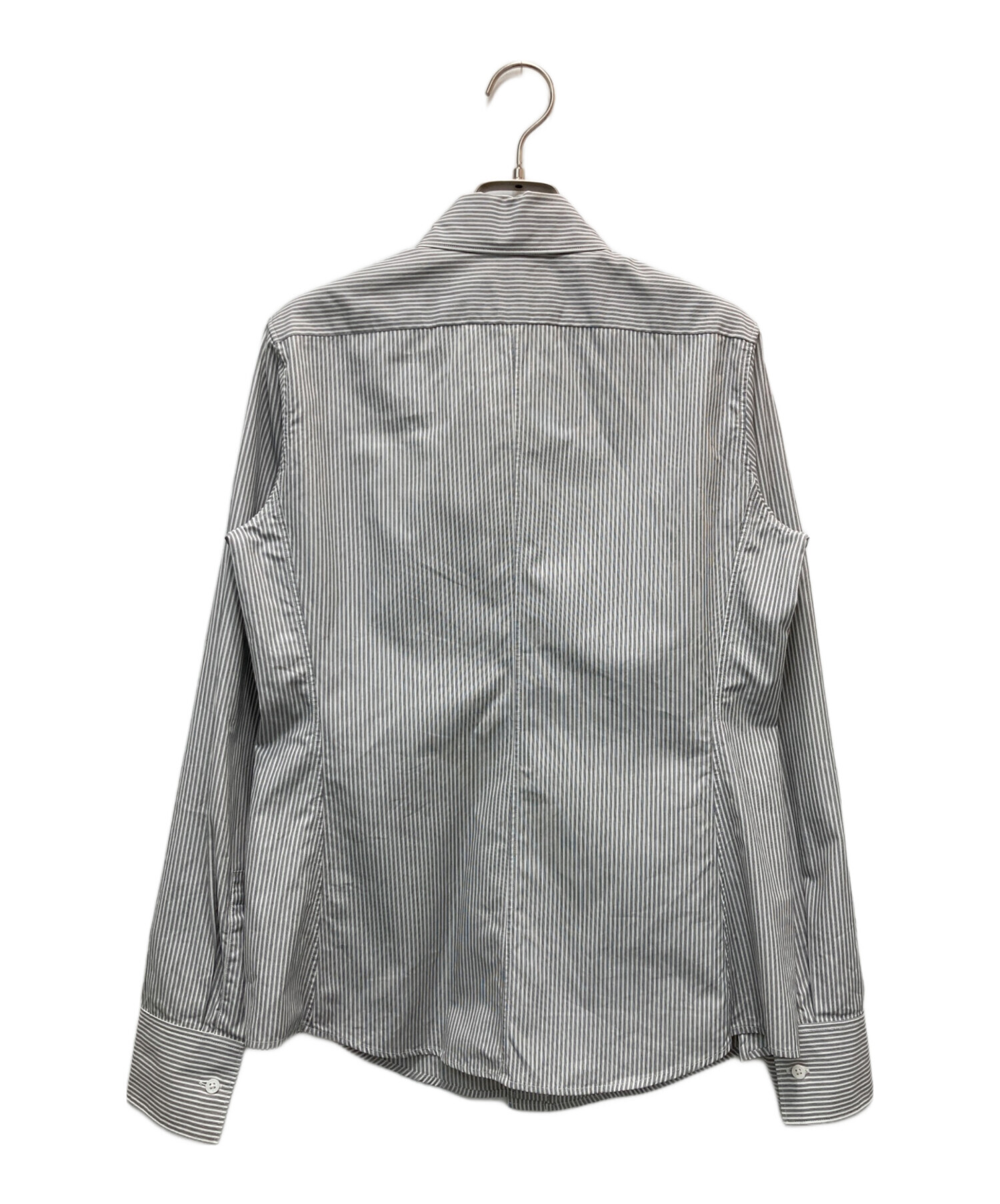 中古・古着通販】JIL SANDER (ジルサンダー) ストライプボウタイシャツ 