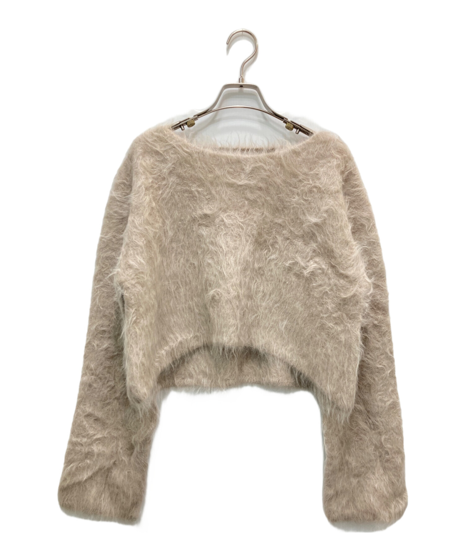 anuans スーリーアルパカショートニットプルオーバー （BEIGE） アニュアンス anuans *スーリーアルパカショートニットプルオーバー