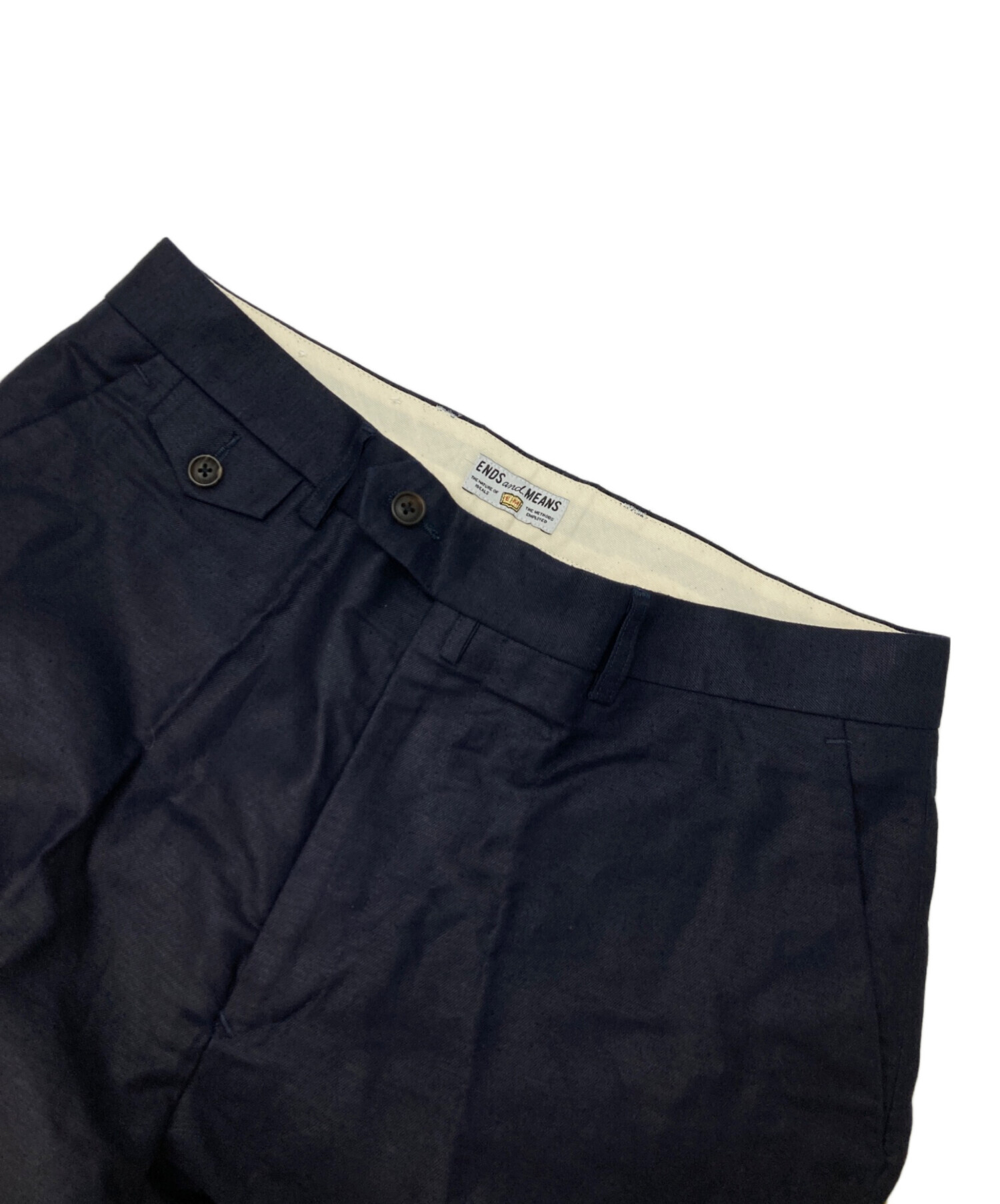 endsandmeans エンズアンドミーンズ　パンツ　トラウザー ENDS and MEANS - Wool Easy Trad Trousers / Black | Stripe Online Store