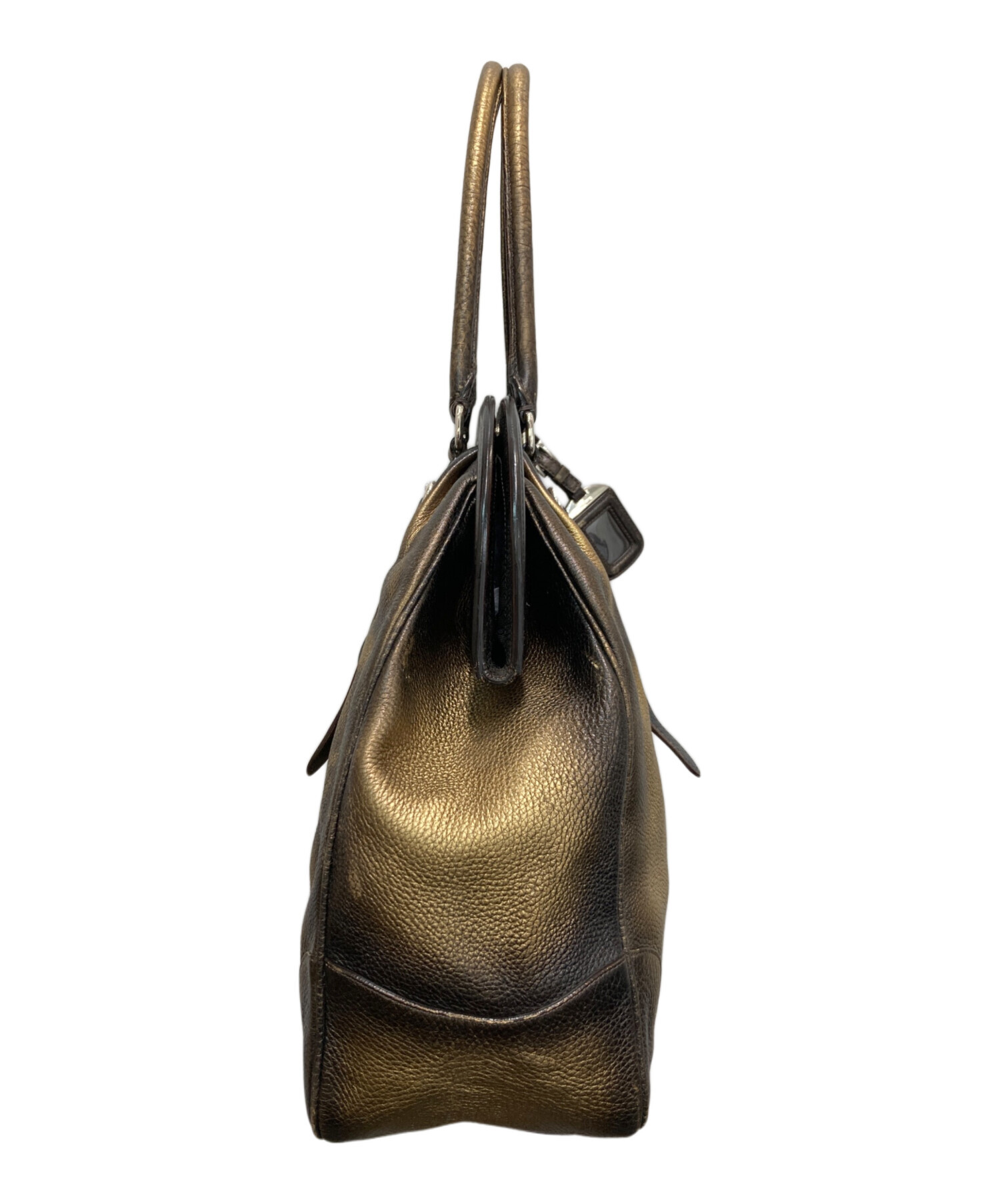 中古・古着通販】PRADA (プラダ) グラデーションハンドバッグ ゴールド 