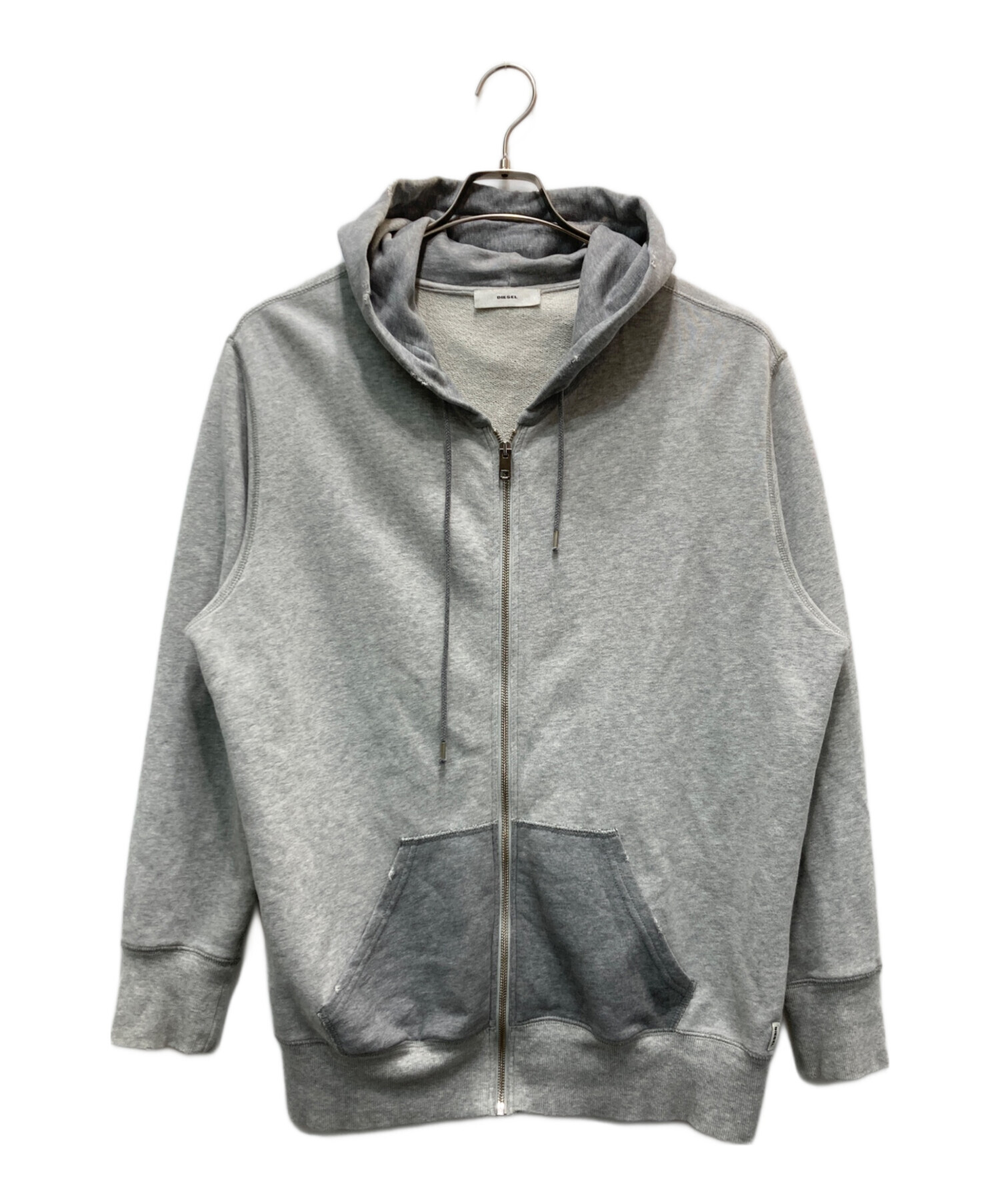 中古・古着通販】DIESEL (ディーゼル) ダメージ加工ジップパーカー 