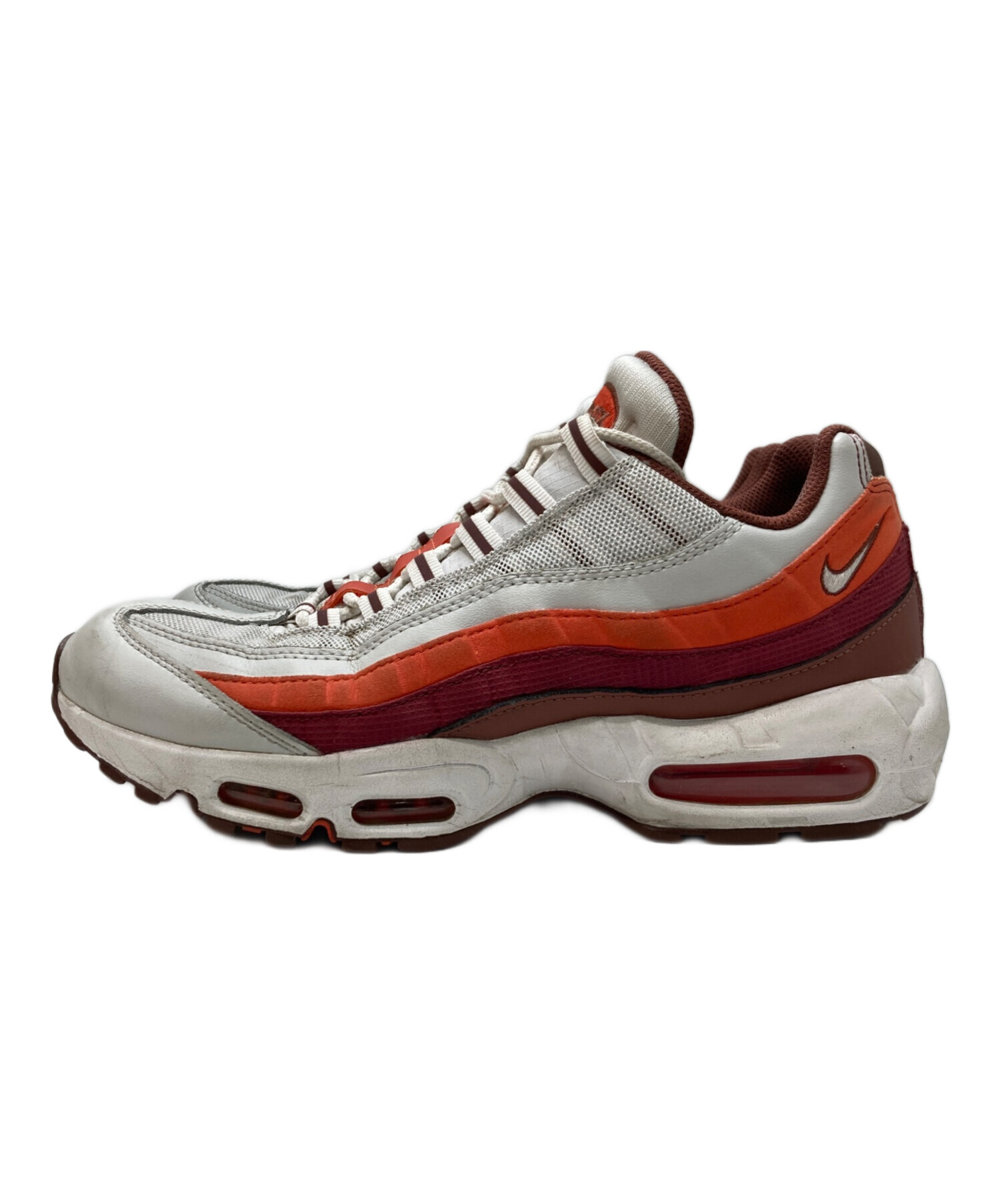 中古・古着通販】NIKE (ナイキ) スニーカー ホワイト×オレンジ サイズ 