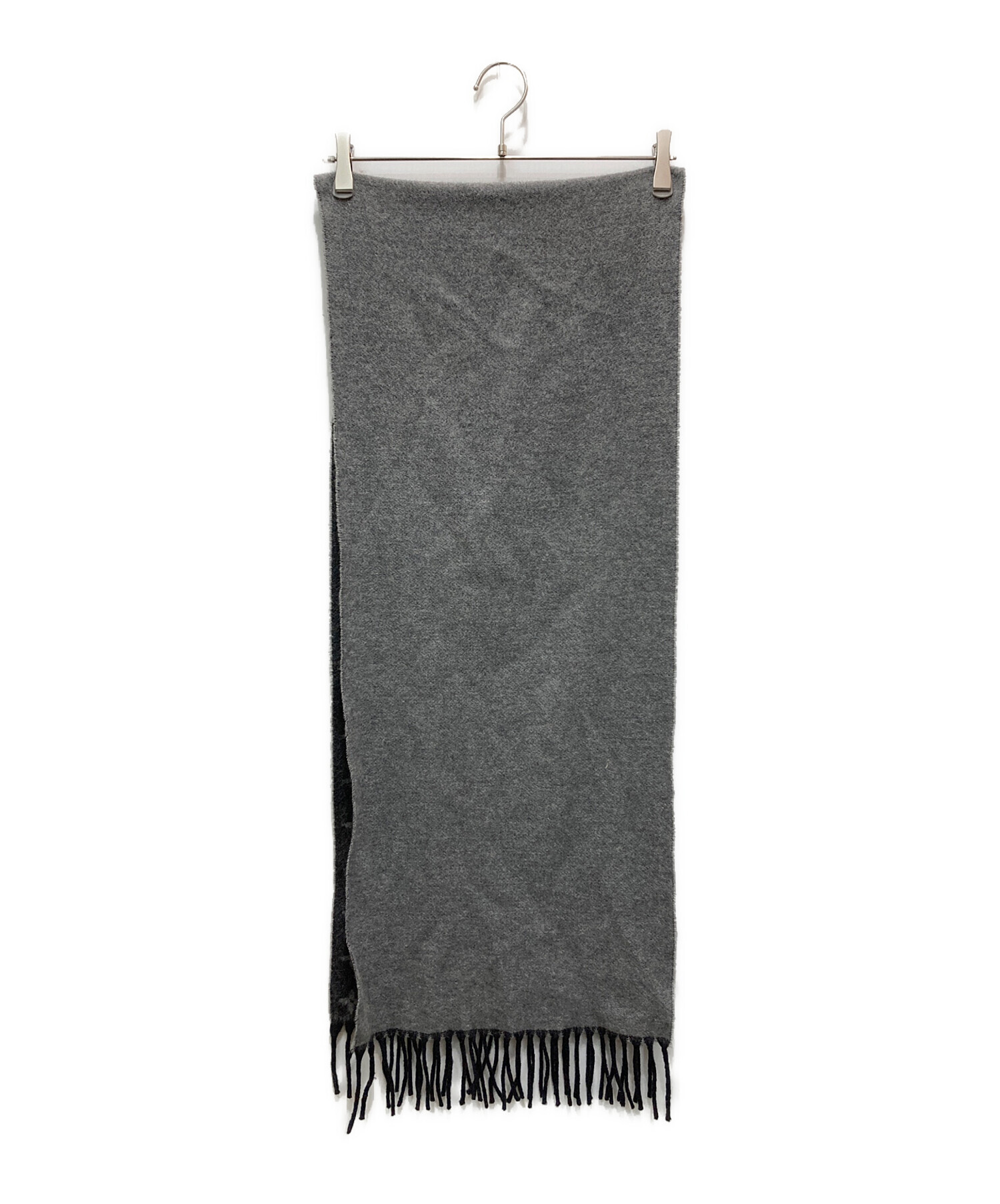 LOUIS VUITTON モノグラムマフラー グレー ブラック モノトーン Louis Vuitton エトールモノグラムグレー ×ブラックマフラー ウール