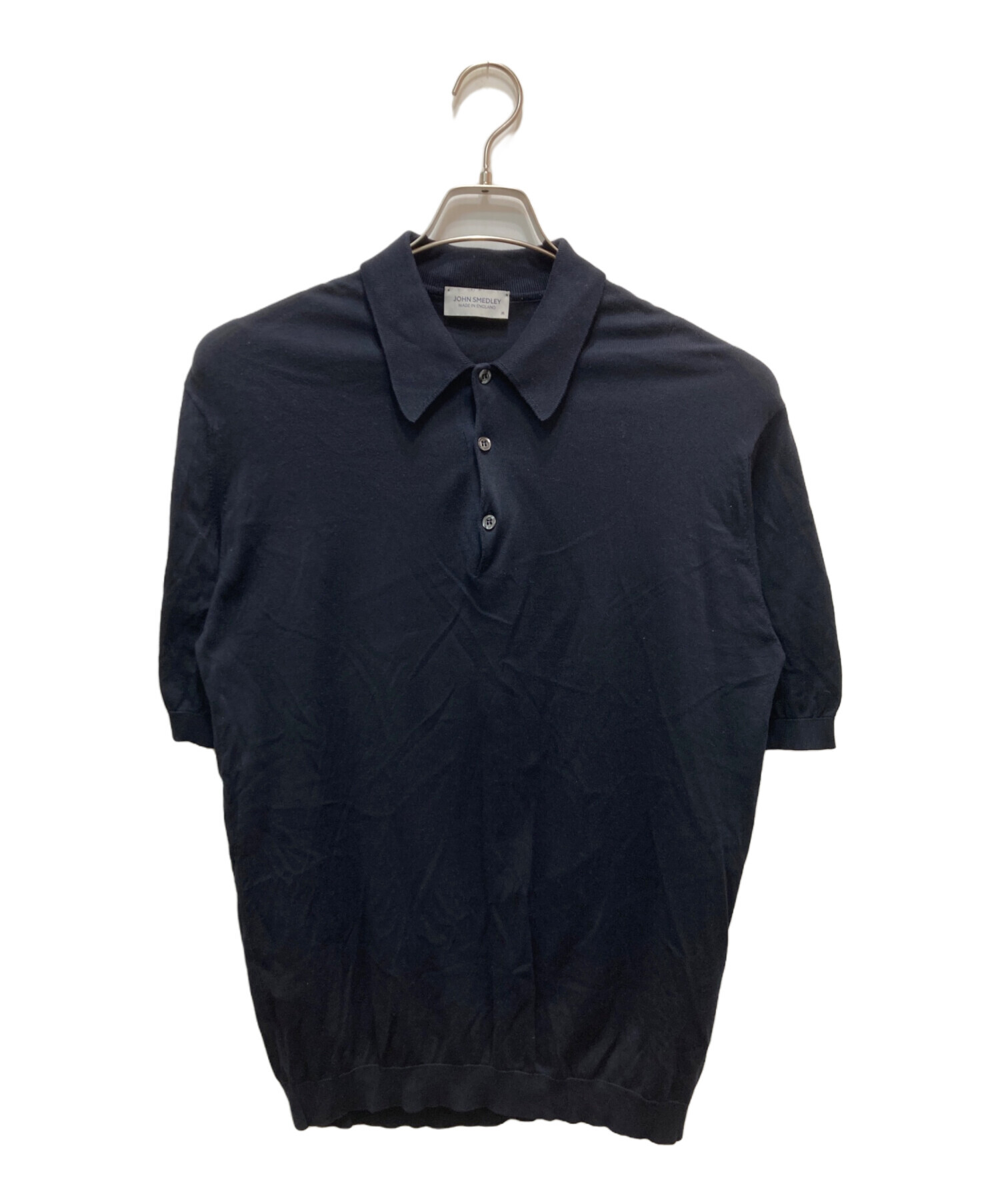 JOHN SMEDLEY ジョンスメドレー コットンニット ポロシャツ ネイビー
