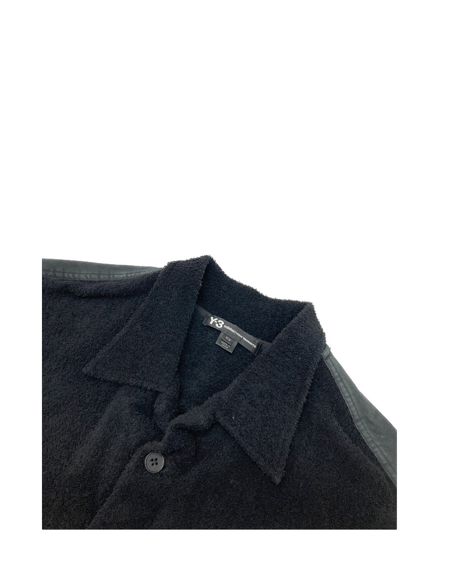 Y-3◇20SS/M SWM TOWELLING RESORT S/S SHIRT/M/コットン/BLK/FN5709//
