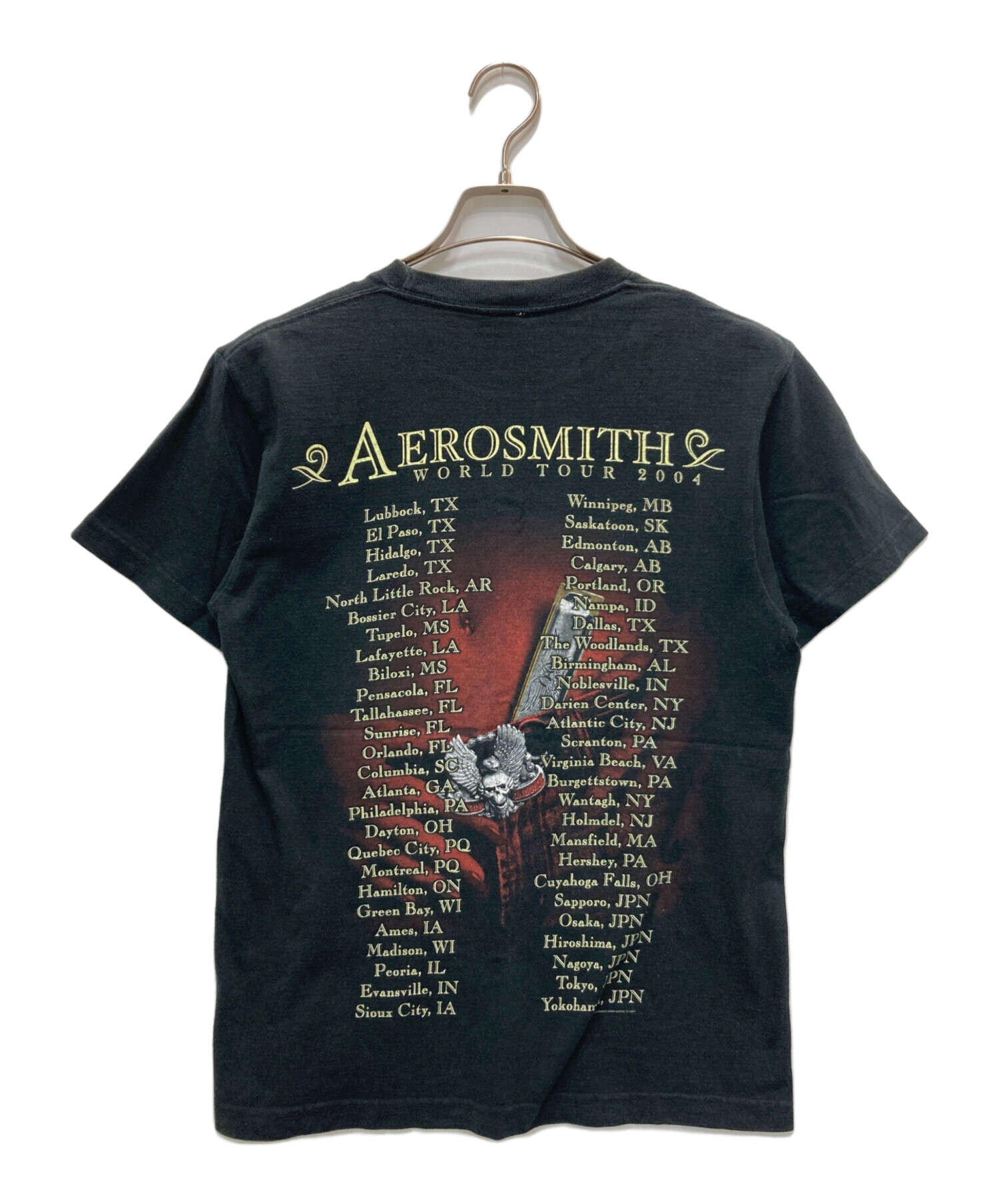 中古・古着通販】AEROSMITH (エアロスミス) Tシャツ ブラック サイズ:M 