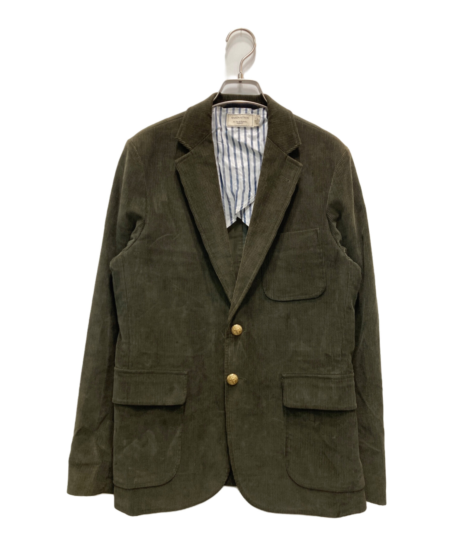 中古・古着通販】MAISON KITSUNE (メゾンキツネ) 金釦コーデュロイ