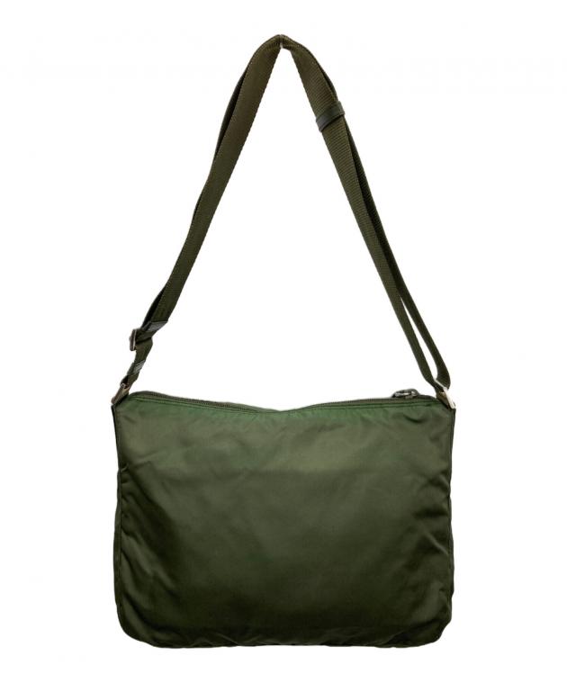 中古・古着通販】PRADA (プラダ) ナイロンショルダーバッグ グリーン