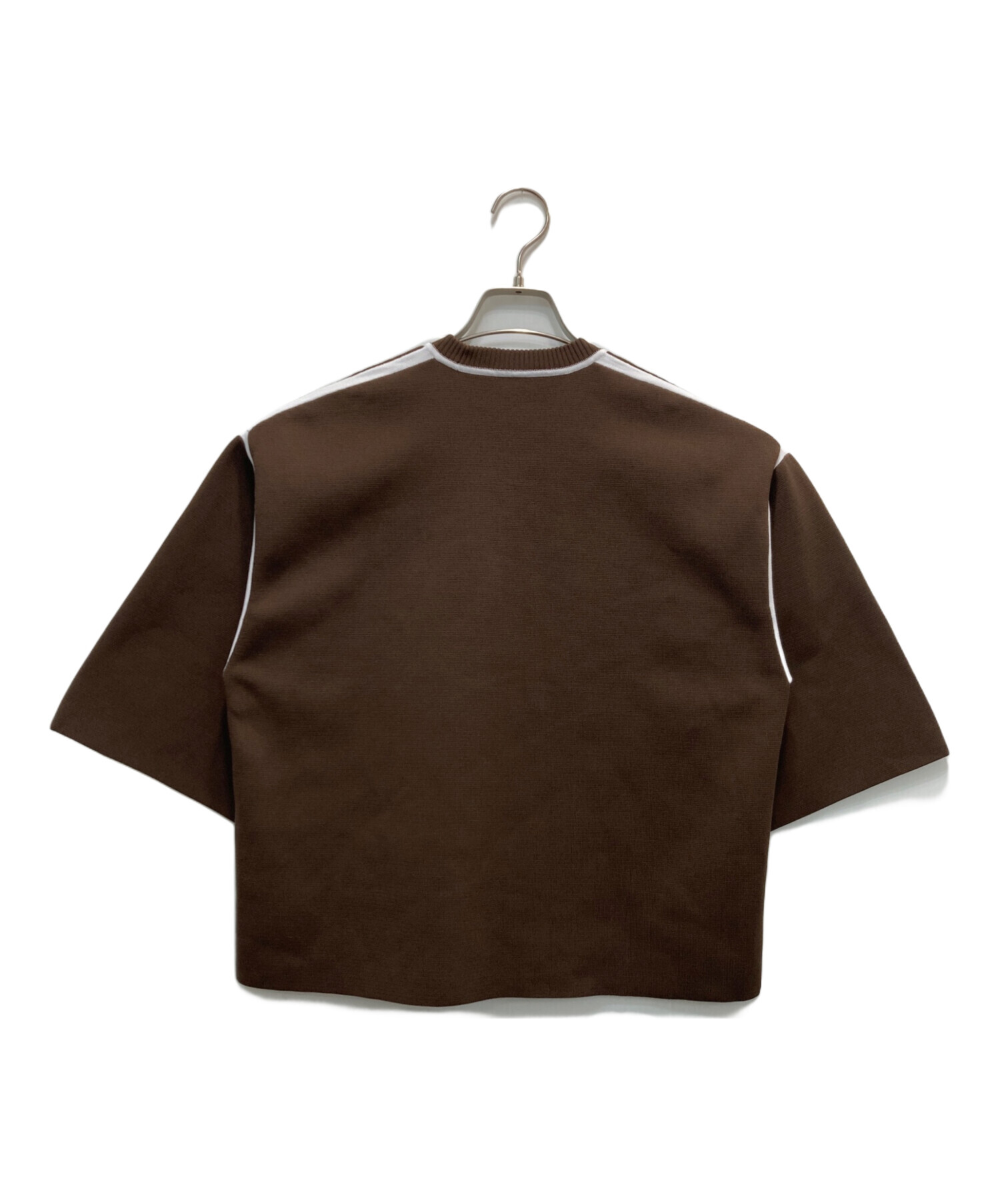 【新品】jonnlynx knit shirts ブラウン 中古・古着通販】jonnlynx (ジョンリンクス) knit tracksuit tee