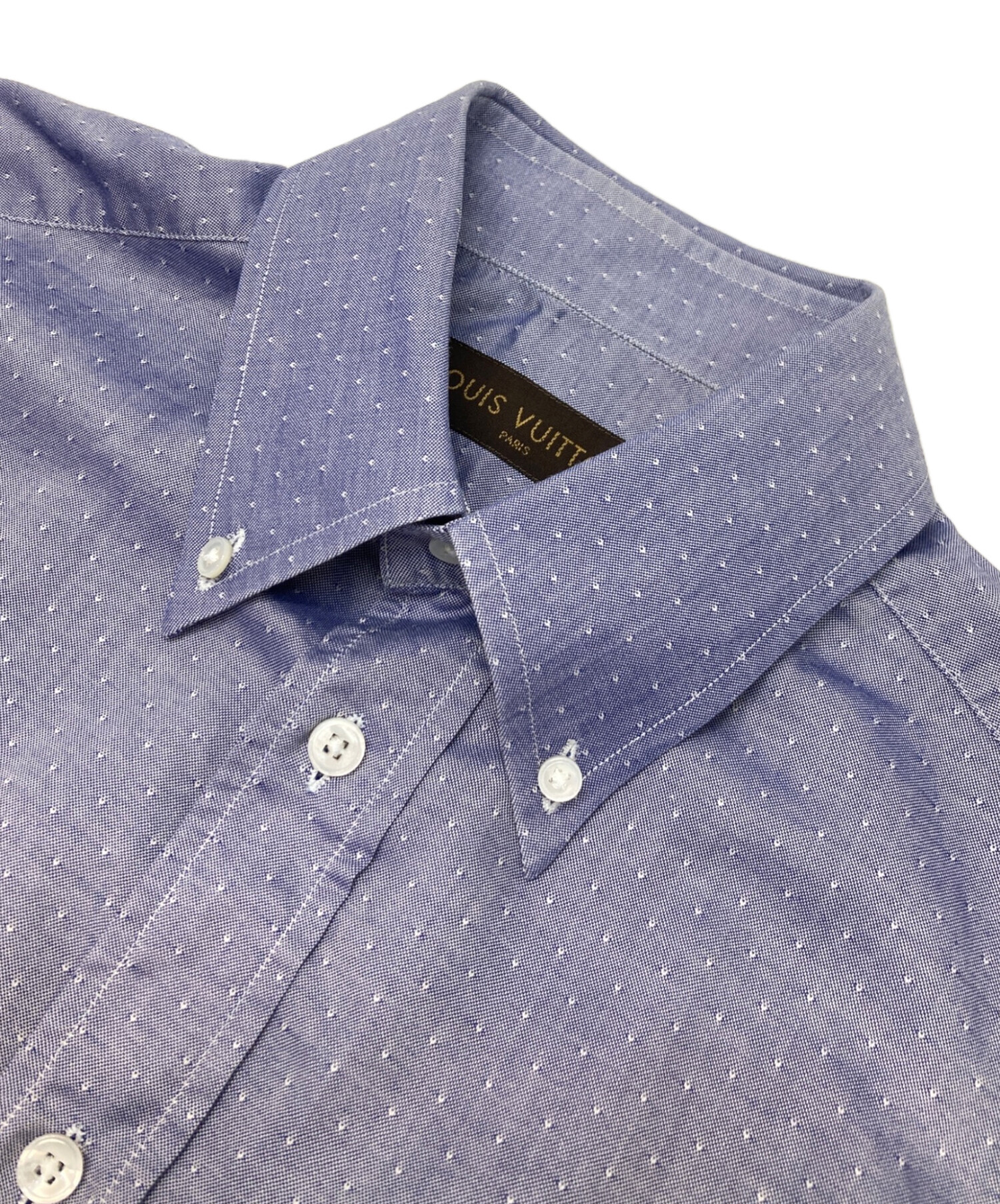 Louis Vuitton ネイビー ロゴプリント シャツドレス Louis Vuitton ネイビー ロゴプリント シャツドレス 中古・古着通販