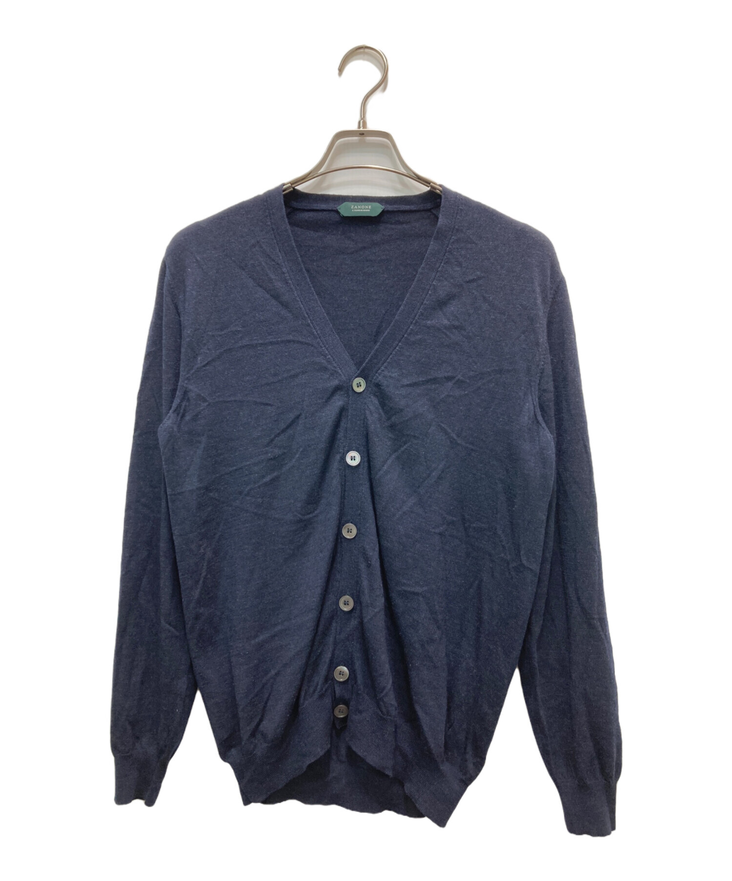 ZANONE ネイビー カーディガン 中古・古着通販】Zanone (ザノーネ) ニットカーディガン ネイビー