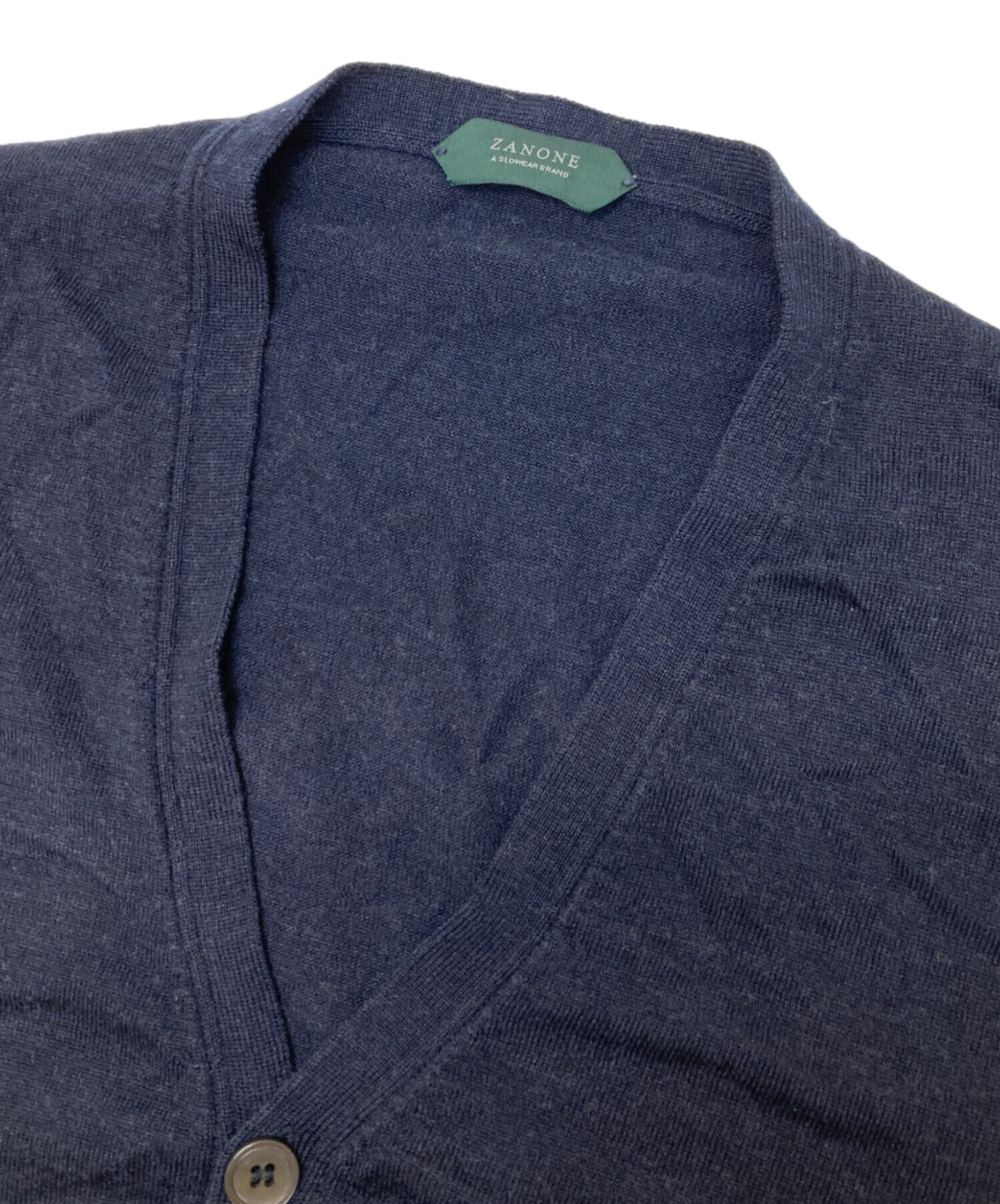 中古・古着通販】Zanone (ザノーネ) ニットカーディガン ネイビー