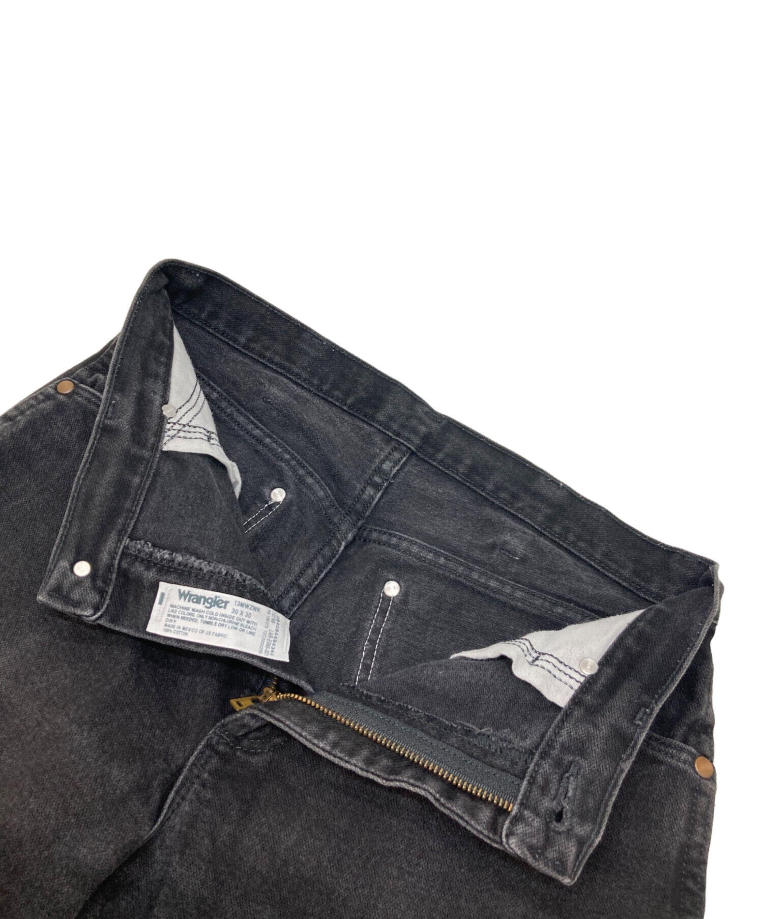 中古・古着通販】Wrangler (ラングラー) 後染めデニムパンツ ブラック 