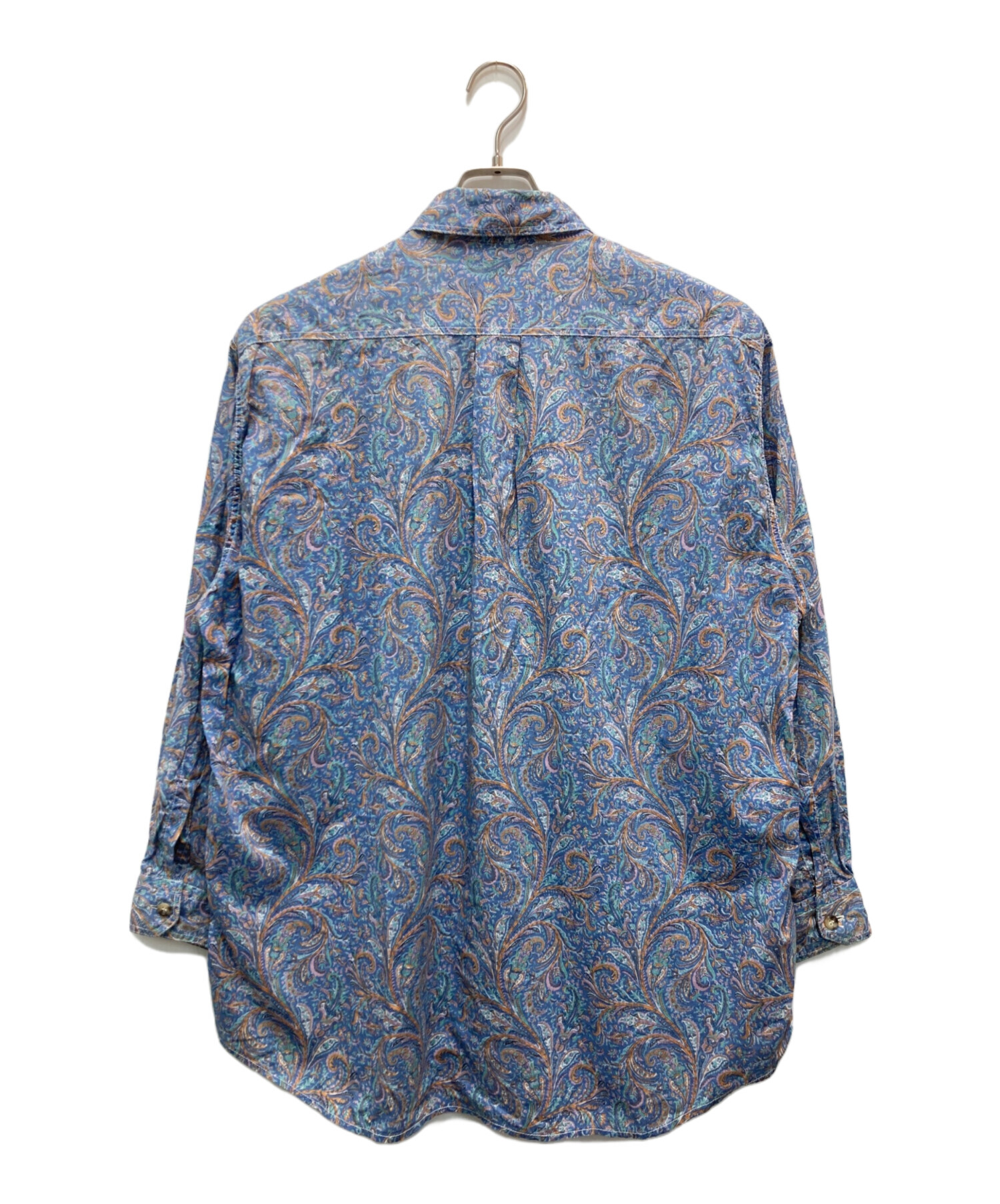 NIGEL CABOURN ナイジェルケーボン カジュアルシャツ M 青 【古着】【中古】【送料無料】 中古・古着通販】NIGEL CABOURN (ナイジェルケーボン) 総柄シャツ