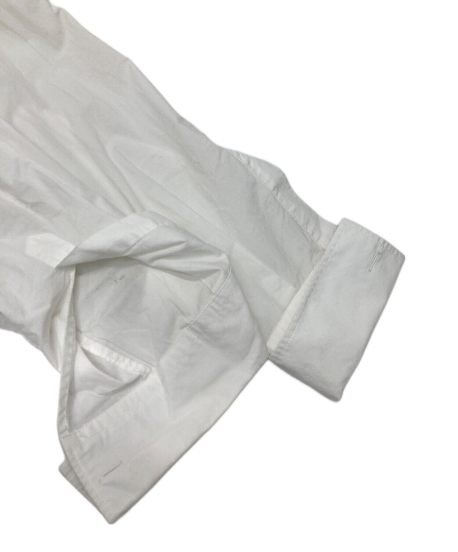 レディース 【MM6 Maison Margiela】リバースロゴ オーバーシャツ ホワイト