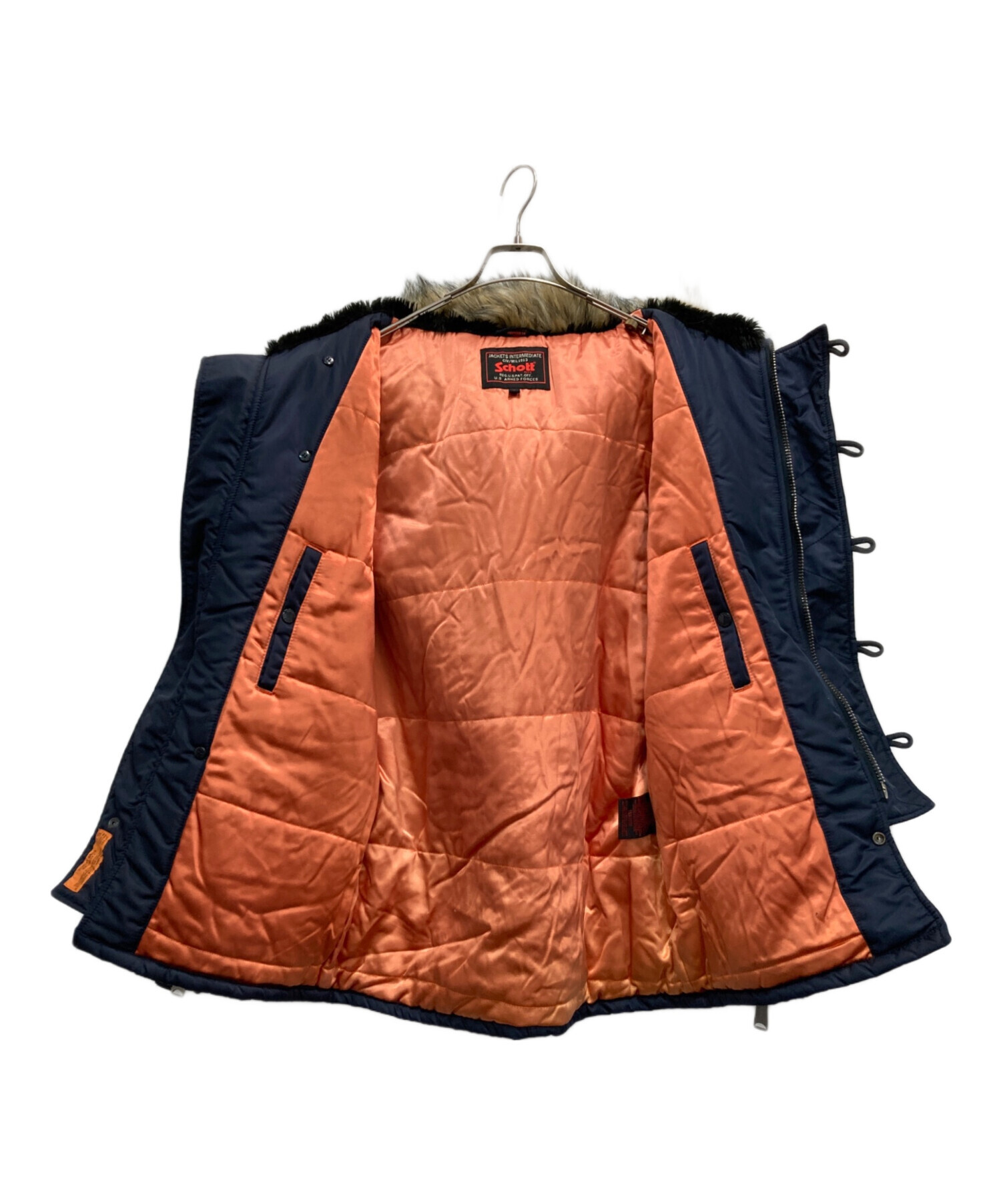 schott N-3B 程度良し　サイズ38！ 中古・古着通販】Schott (ショット) N-3Bフライトジャケット ブラック