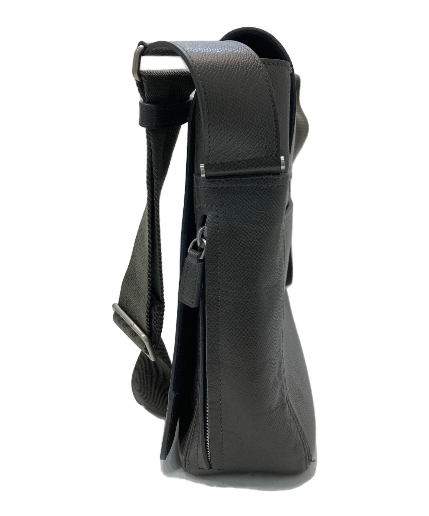 dunhill ダークブラウン メッセンジャーバッグ 美品 ダンヒル サイドカー メッセンジャーバッグ ロゴ レザー