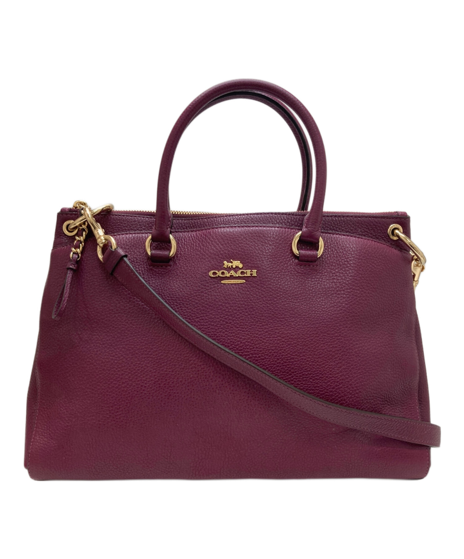 中古・古着通販】COACH (コーチ) 2WAYバッグ ワインレッド｜ブランド 