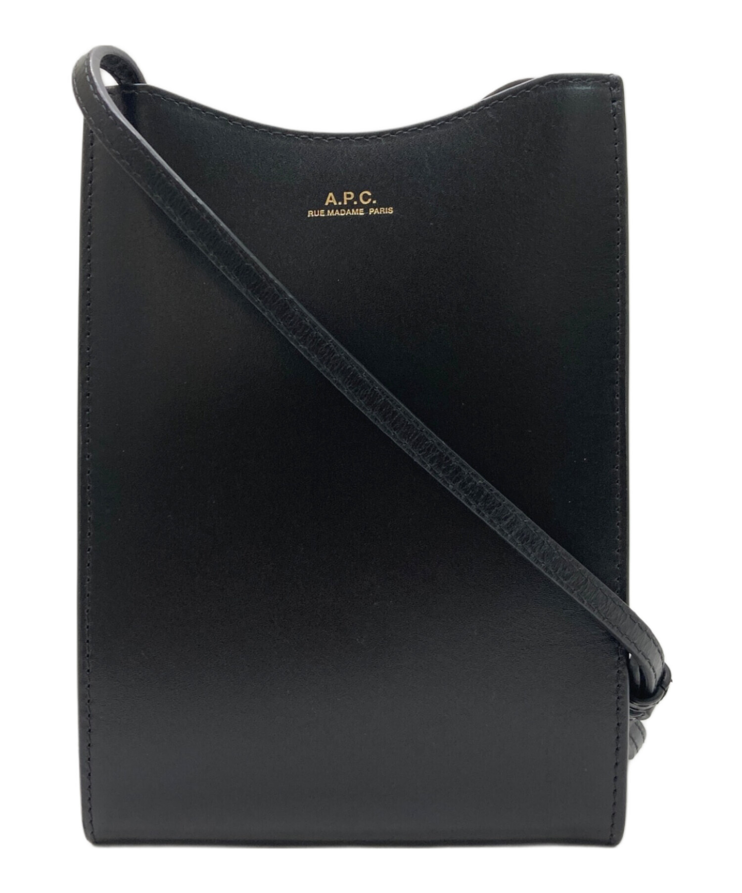 A.P.C ブラックレザーネックポーチ 楽天市場】アーペーセー A.P.C. バッグ ショルダーバッグ ネックポーチ