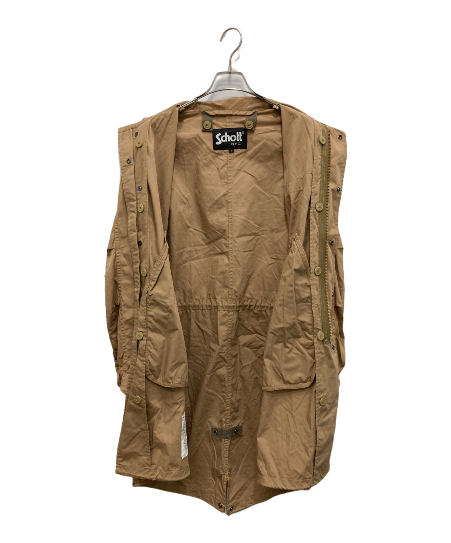 中古・古着通販】Schott (ショット) モッズコート ベージュ サイズ:S