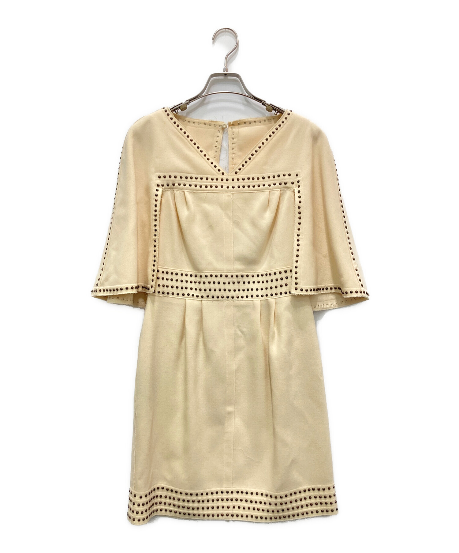 中古・古着通販】FENDI (フェンディ) スタッズワンピース イエロー