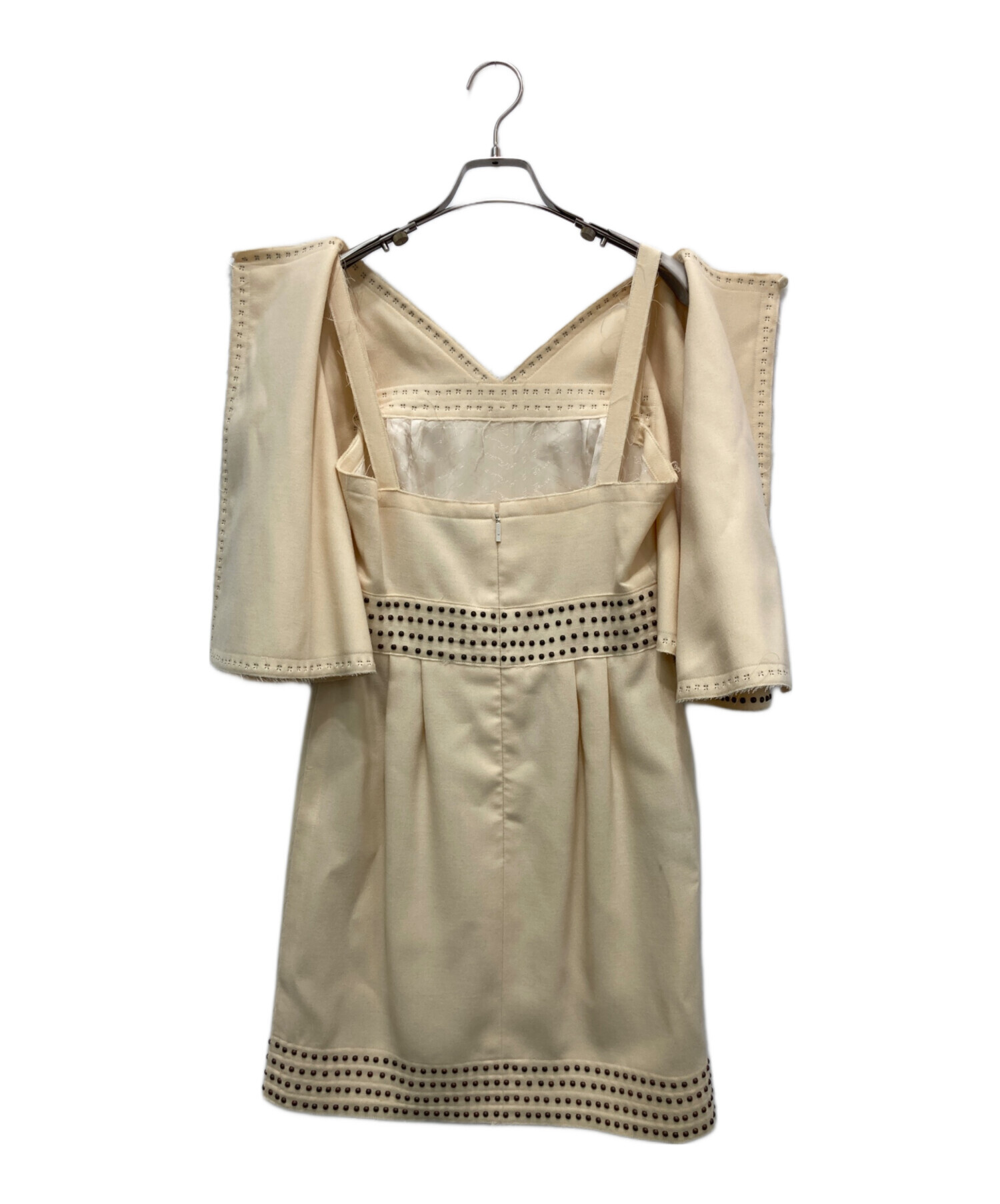 中古・古着通販】FENDI (フェンディ) スタッズワンピース イエロー