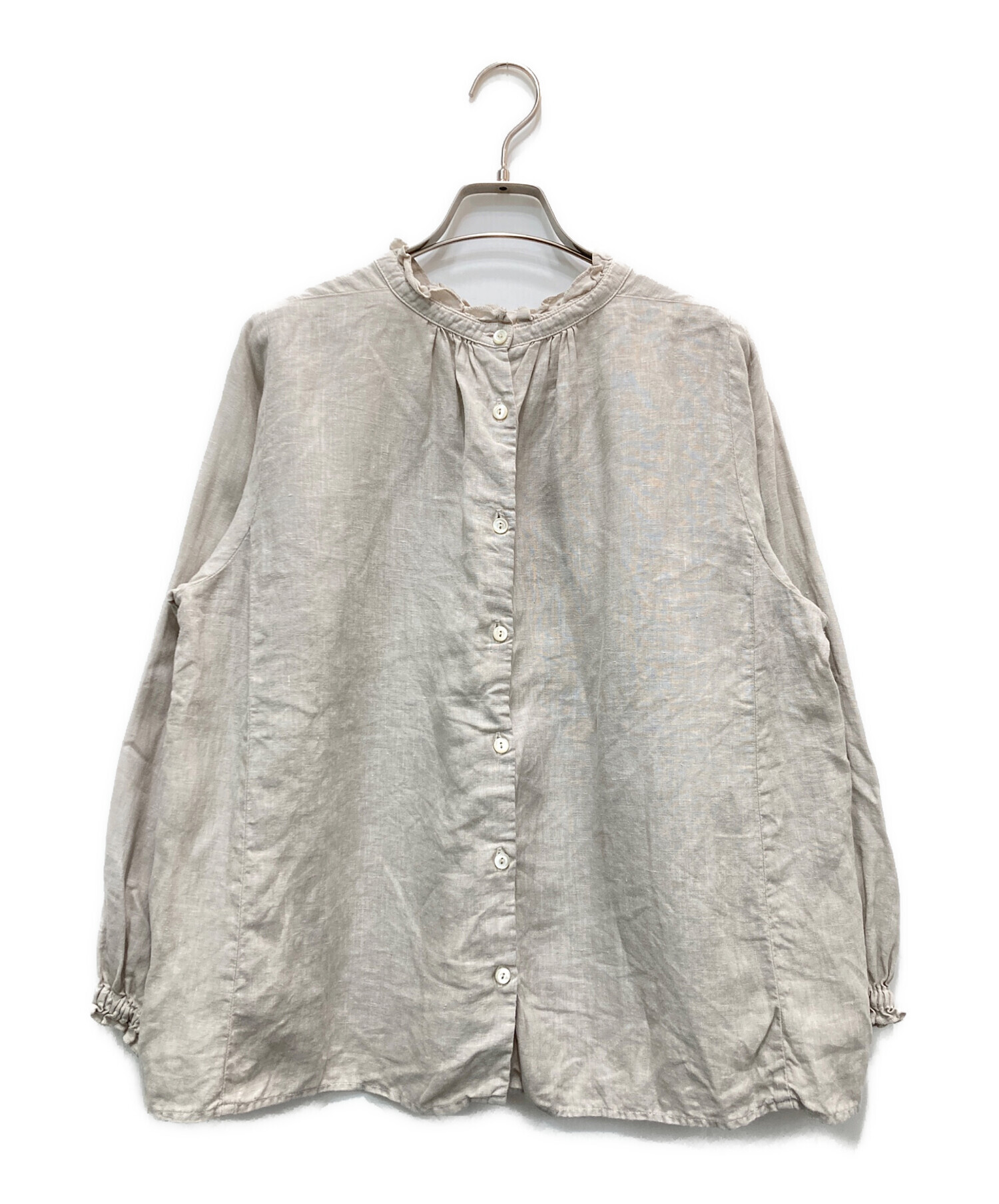 ei♡◡̈nest robe | ビエラスタンドフリルブラウス 中古・古着通販】nest Robe (ネストローブ) リネンビエラスタンド