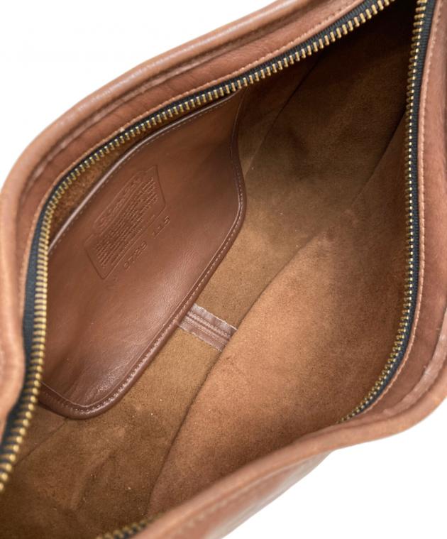 中古・古着通販】COACH (コーチ) レザーショルダーバッグ ブラウン