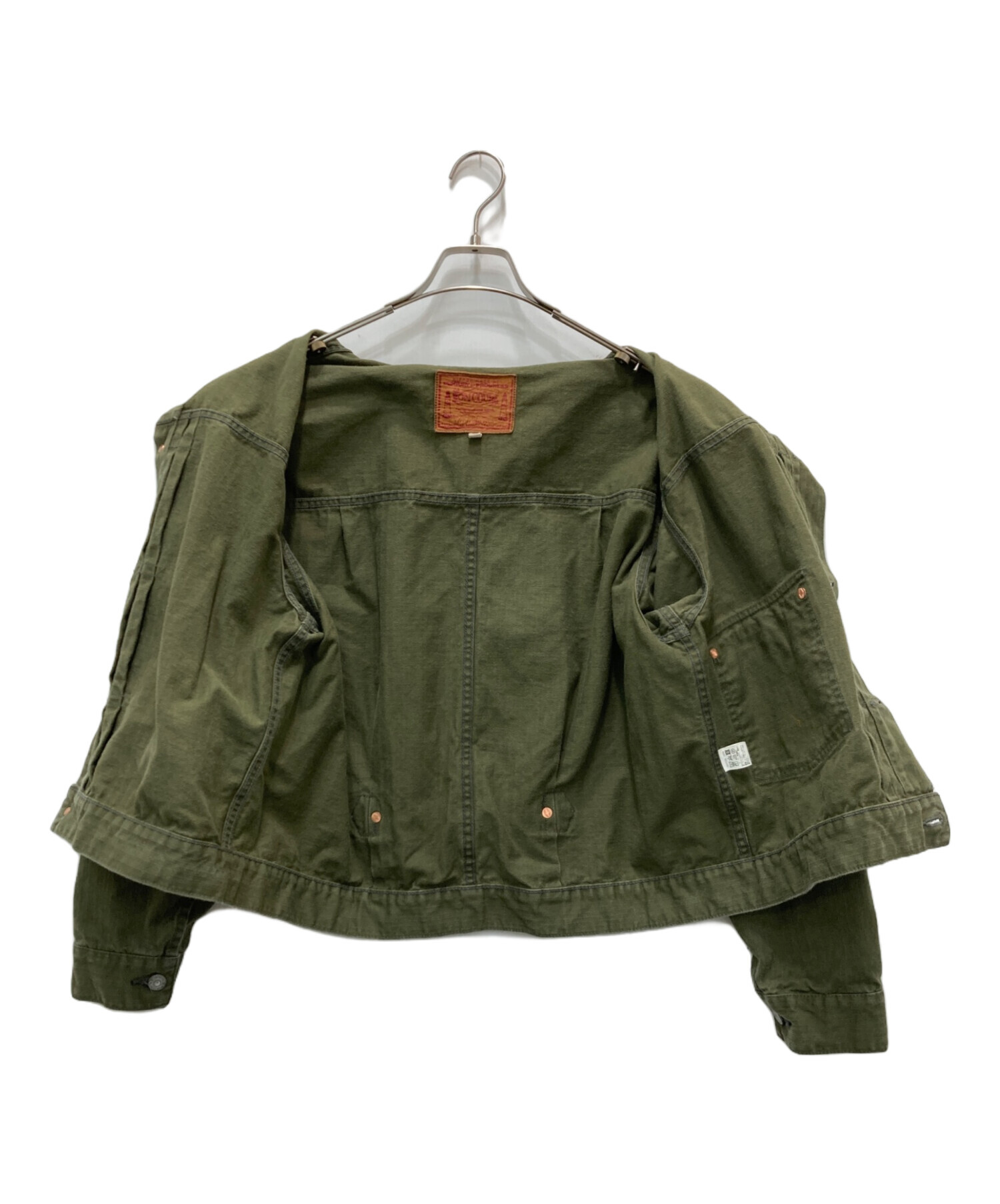 ボンクラ　カバーオール　サイズ38 カーキ 中古・古着通販】BONCOURA (ボンクラ) ヘリンボーンカバーオール