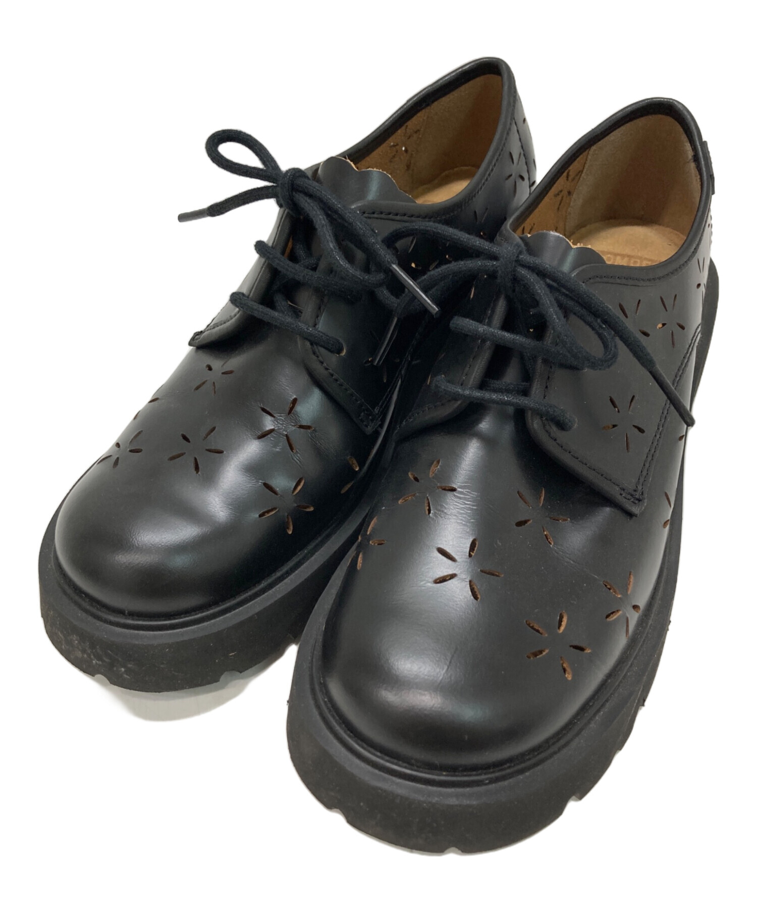 カンペール ブラックレースアップ革靴 39 中古・古着通販】CAMPER