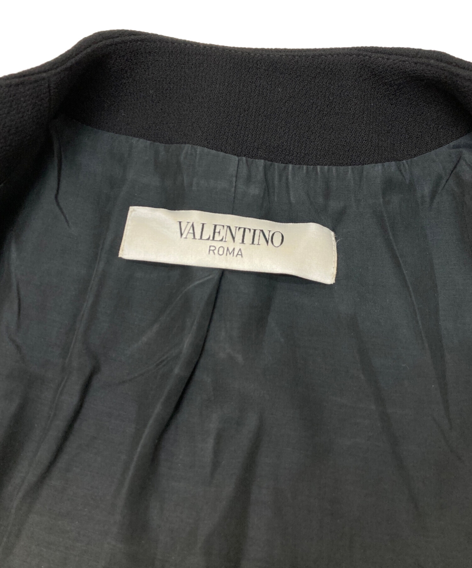 中古・古着通販】VALENTINO (ヴァレンティノ) ノーカラージャケット 