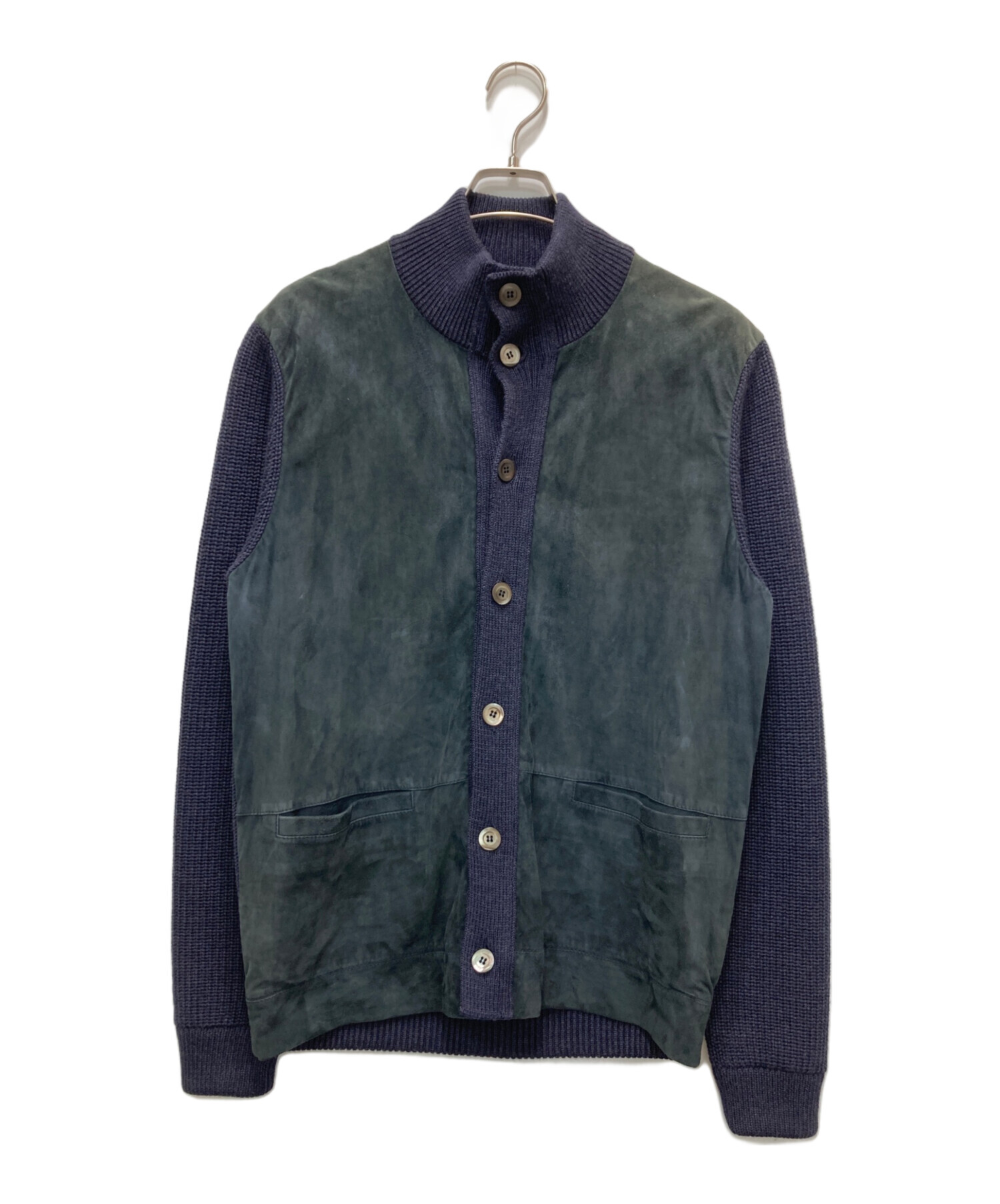 中古・古着通販】dunhill (ダンヒル) ウールスエード切替スタンド