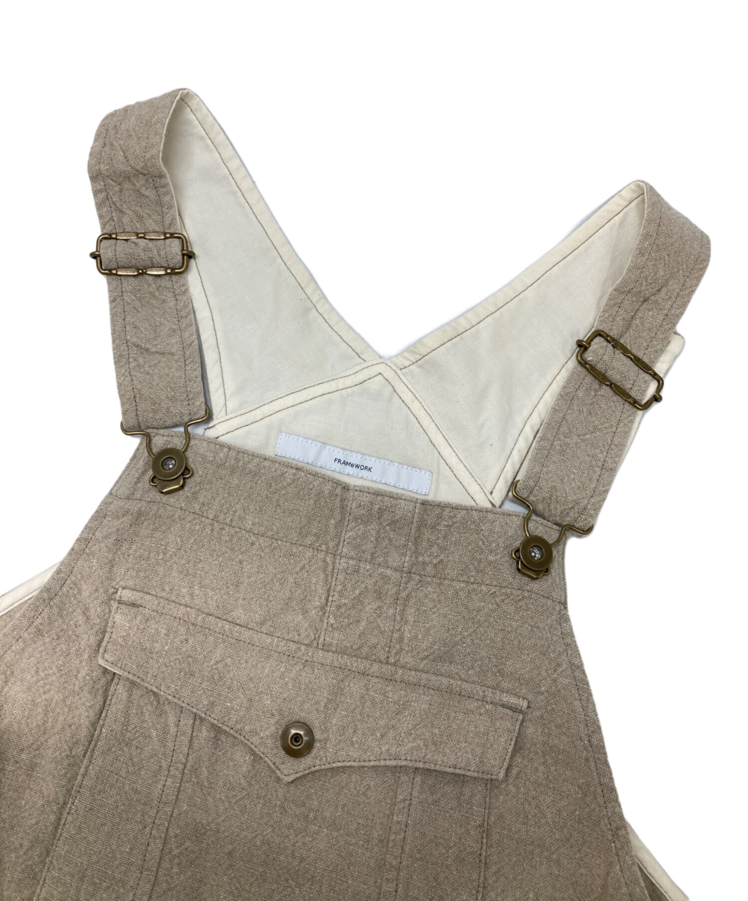中古・古着通販】FRAMeWORK (フレームワーク) サロペット ベージュ