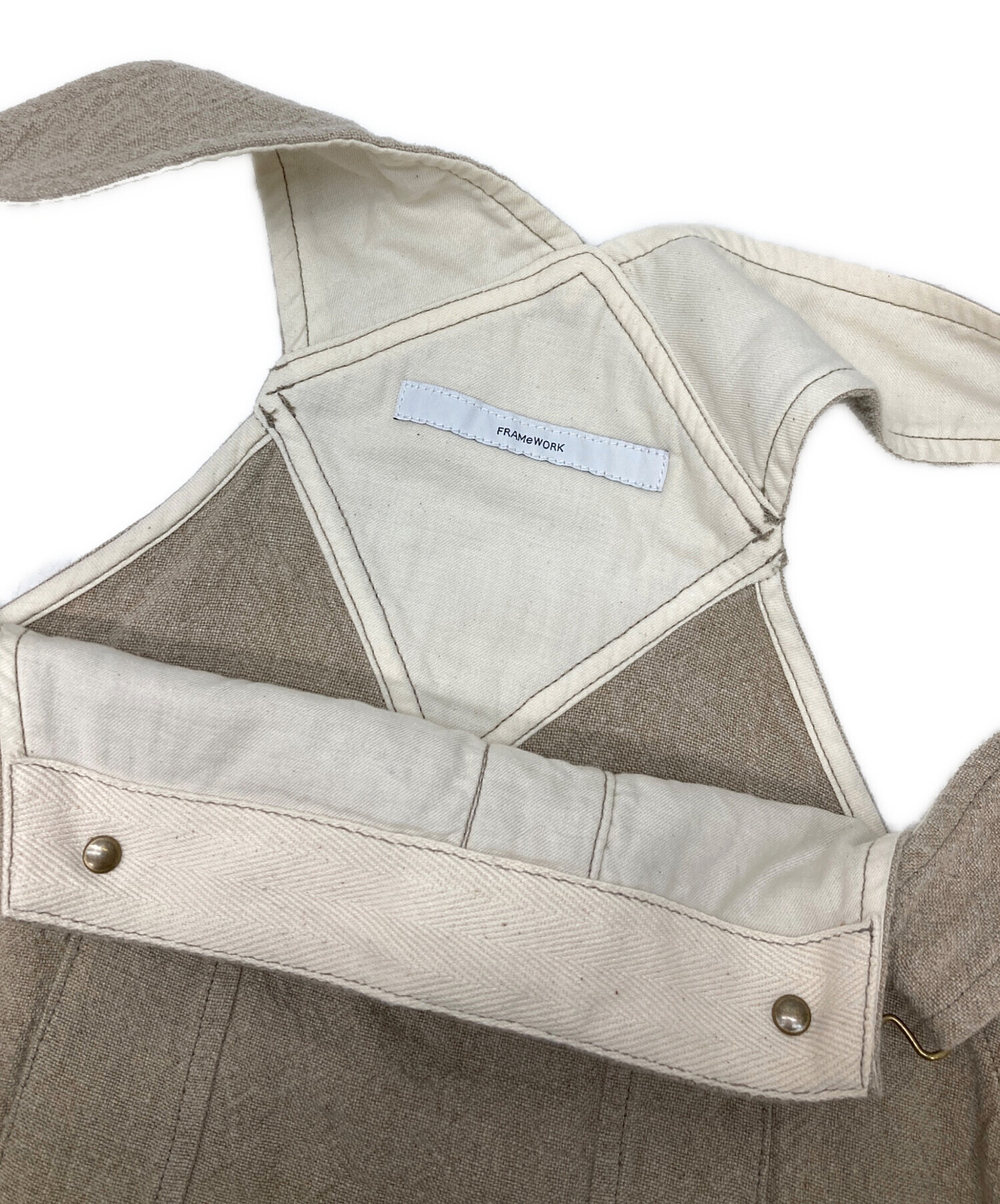 中古・古着通販】FRAMeWORK (フレームワーク) サロペット ベージュ