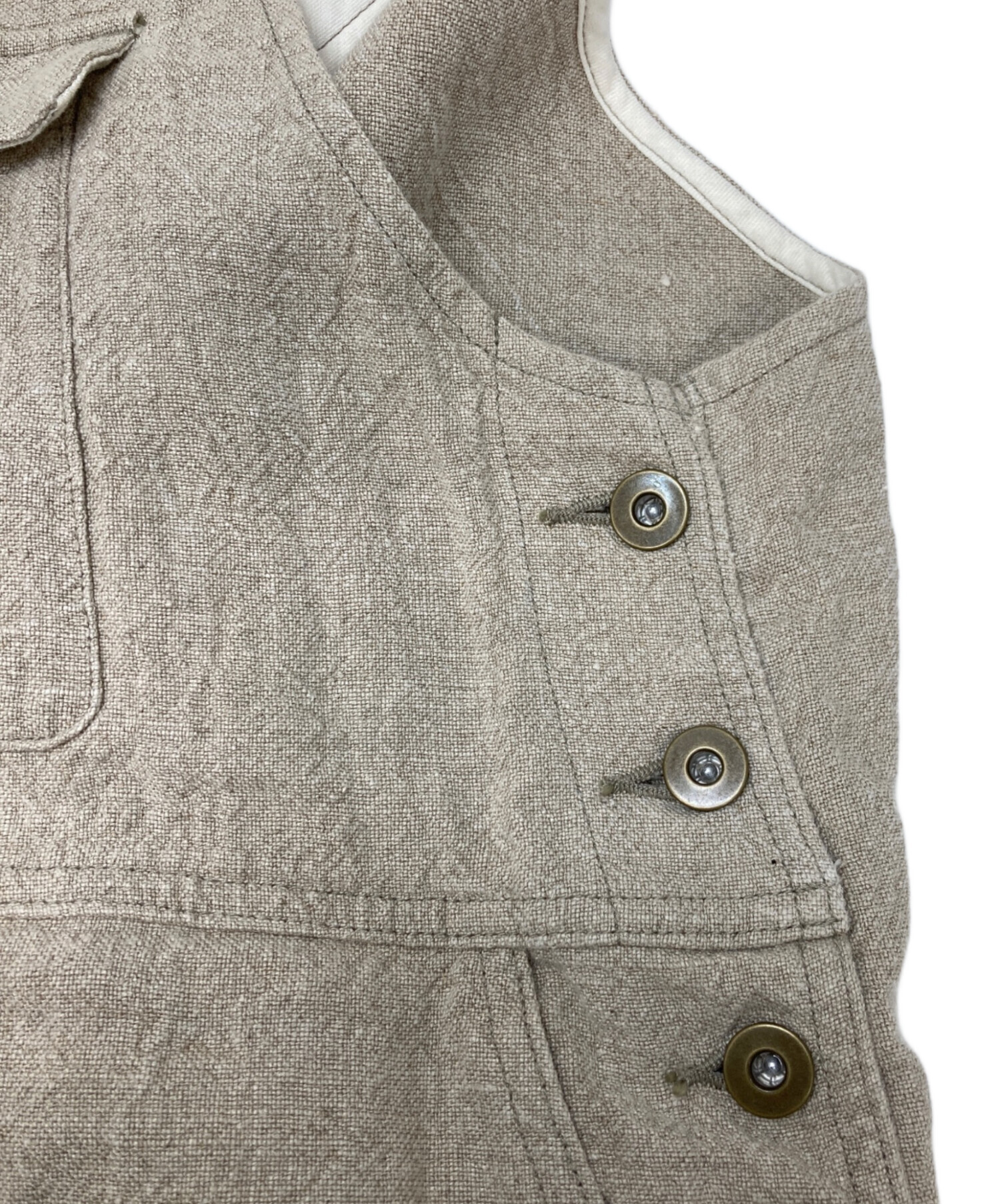 中古・古着通販】FRAMeWORK (フレームワーク) サロペット ベージュ