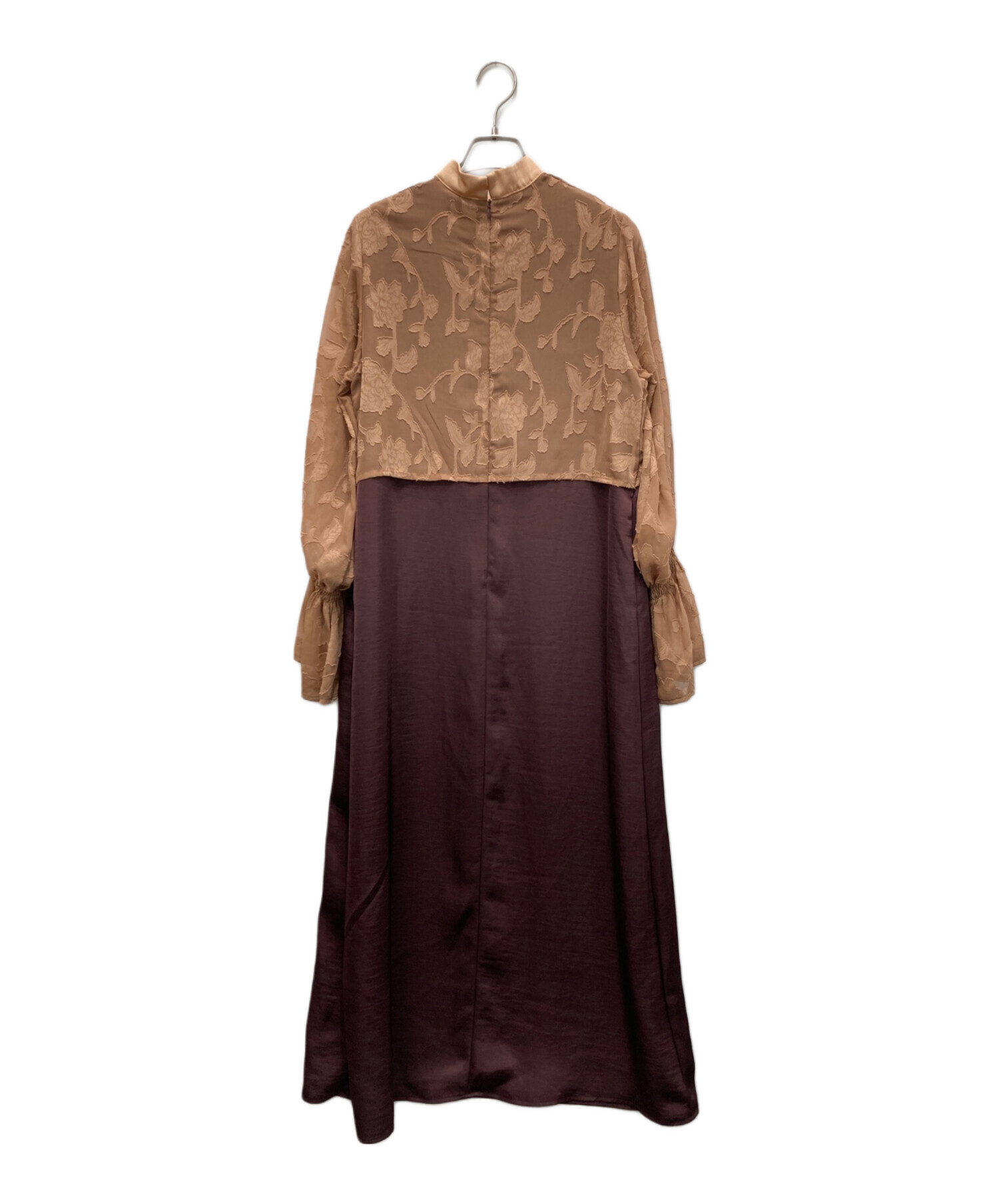 中古・古着通販】sahara (サハラ) Sheer Jacquard Docking Dress