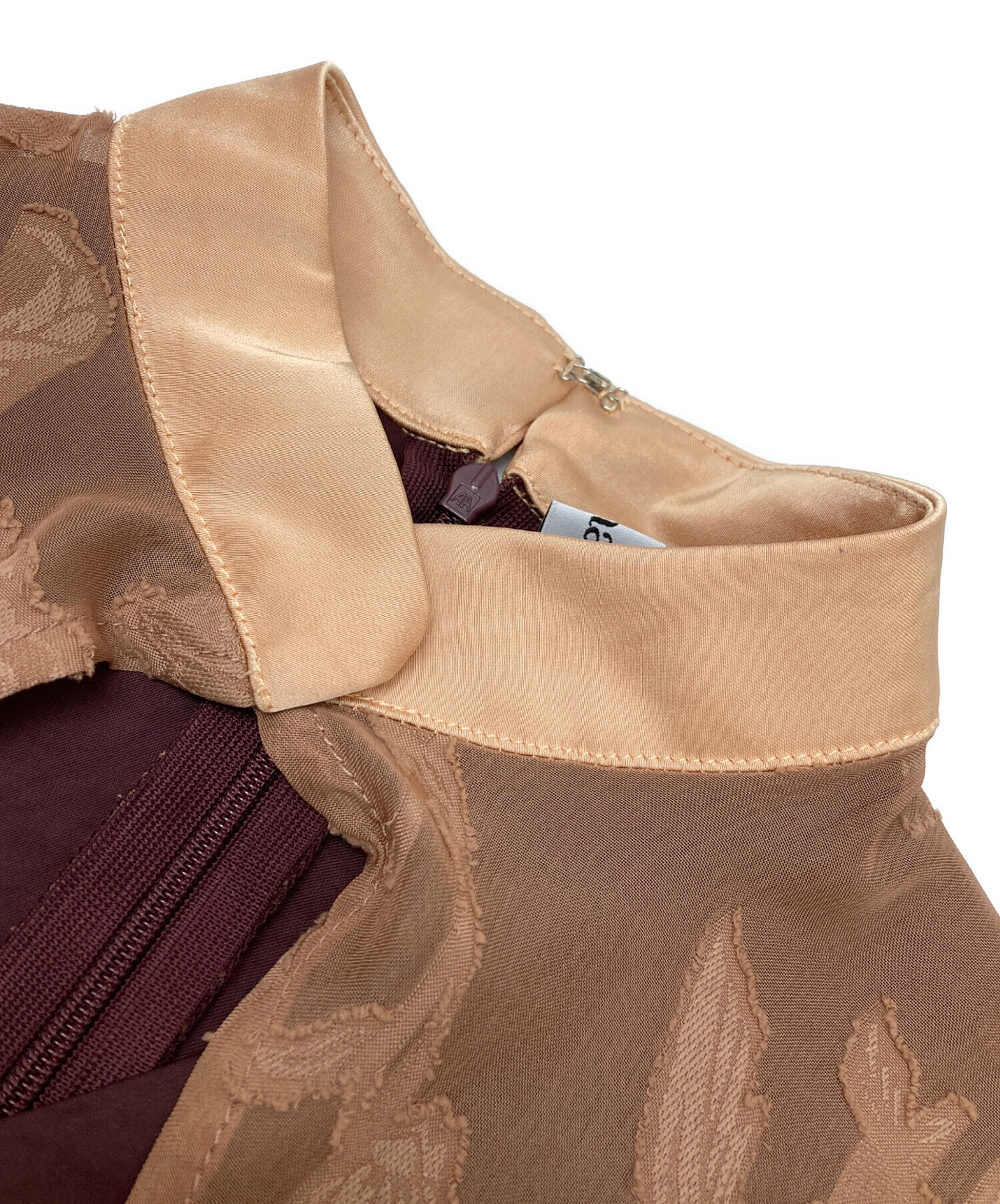 中古・古着通販】sahara (サハラ) Sheer Jacquard Docking Dress