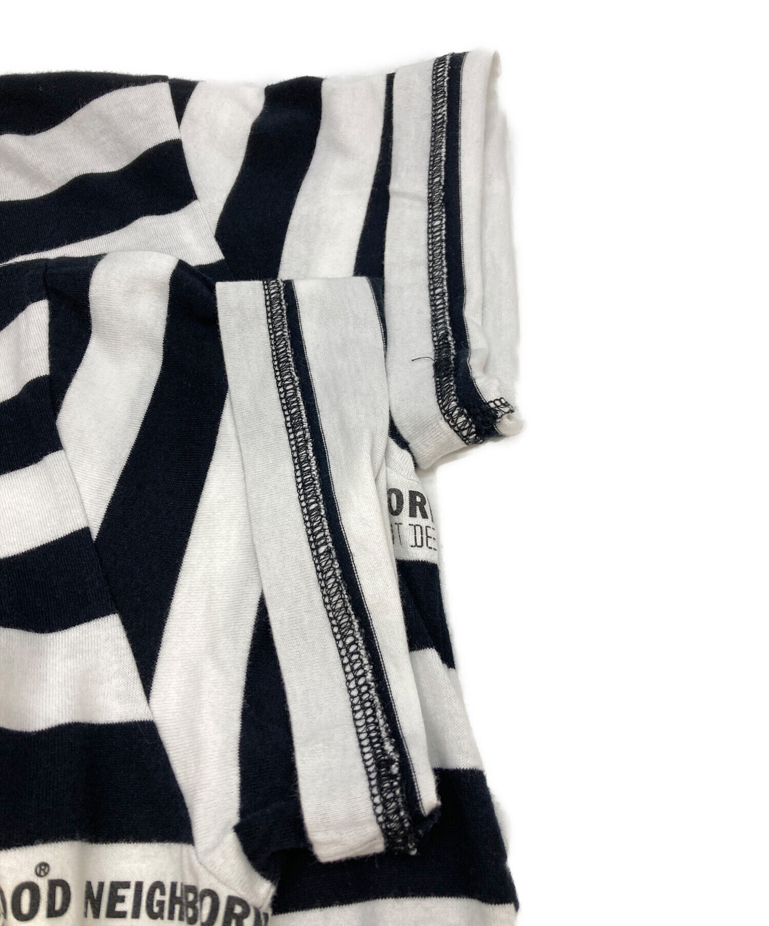 BELVET ボーダー Tシャツ ブラック グレー M 中古・古着通販】NEIGHBORHOOD (ネイバーフッド) ボーダーTシャツ