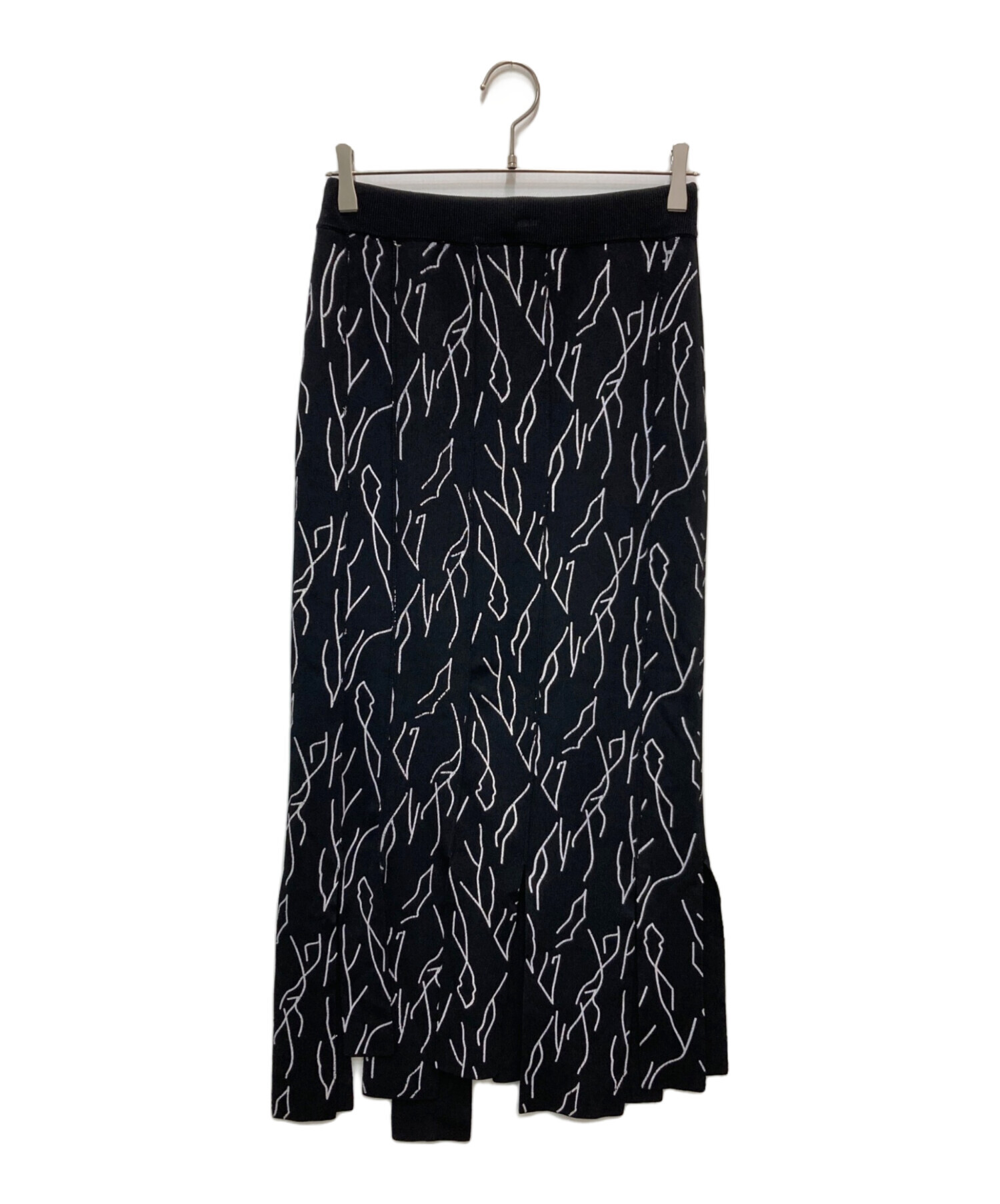 中古・古着通販】UN3D. (アンスリード) ニットスカート ブラック