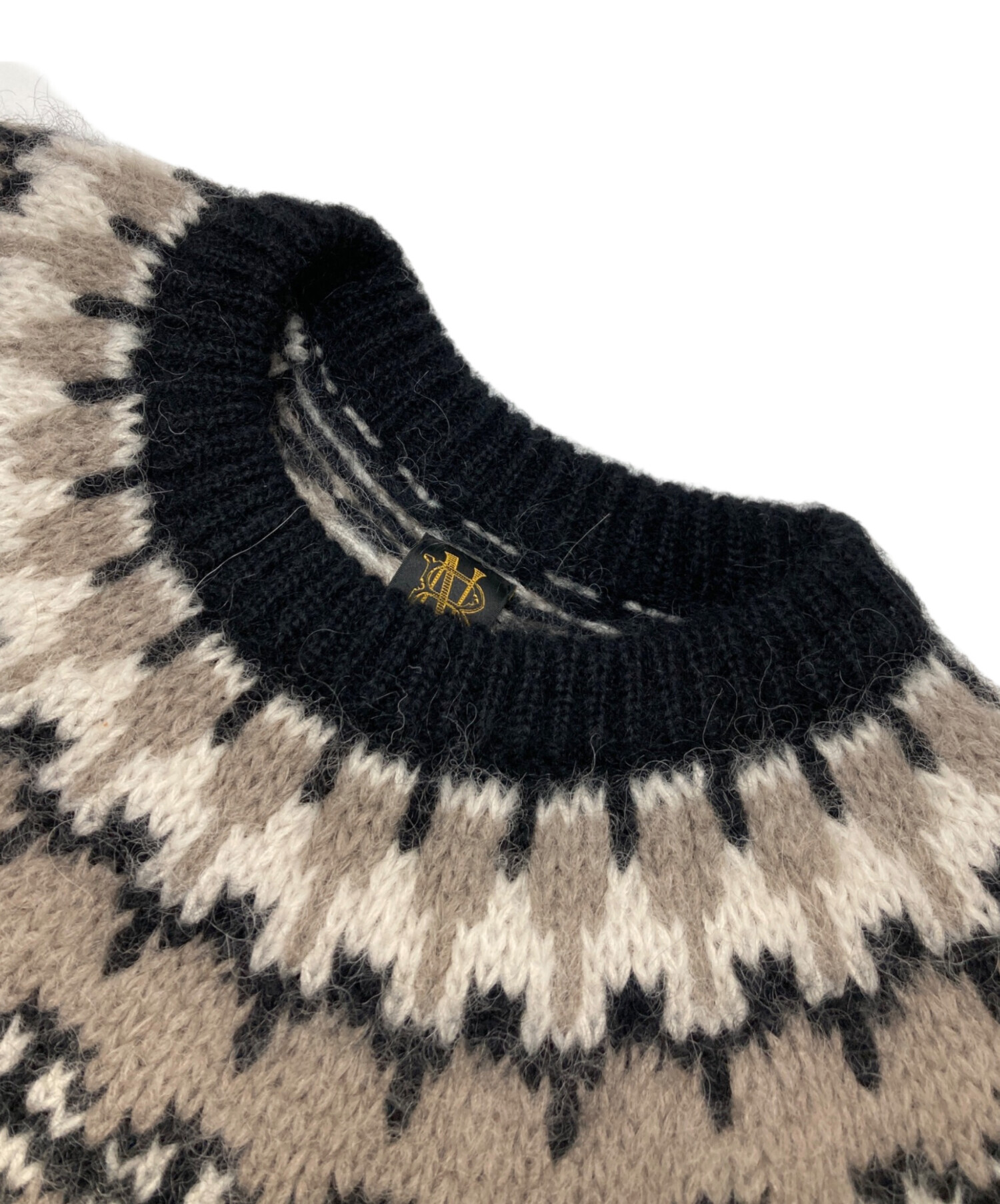 中古・古着通販】BATONER (バトナ―) ノルディック ニット ブラック