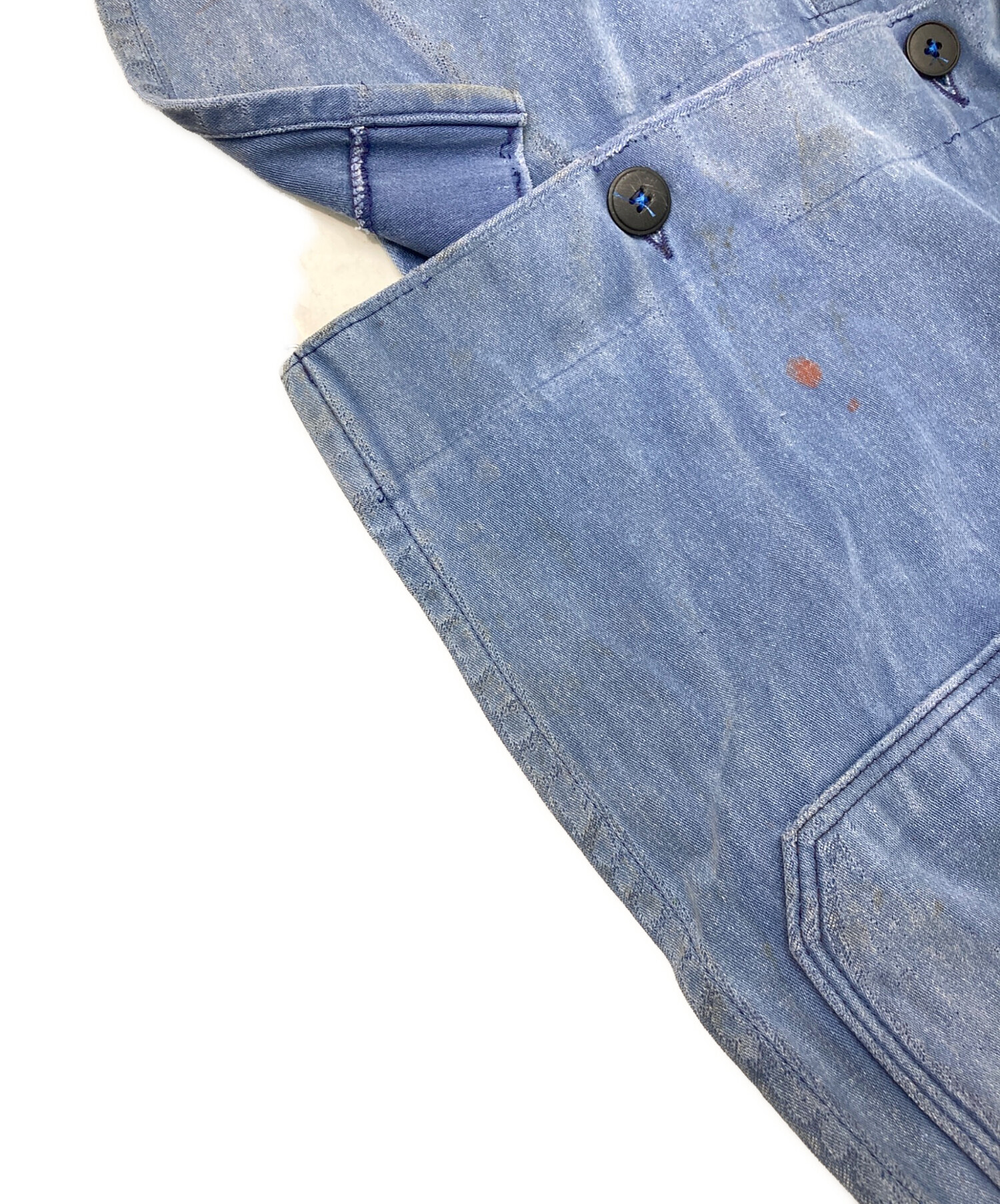 【古着】rofa カバーオール　モールスキン　ドイツ　70s ペンキ　ダメージ 1d6d5ebbb481690564a665fbb22e34