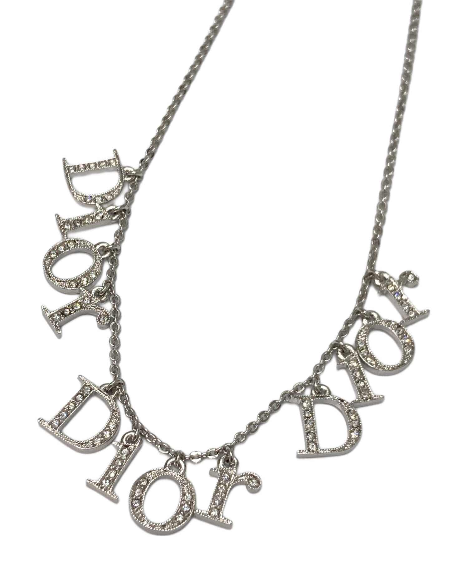 中古・古着通販】Dior (ディオール) 3連ロゴネックレス シルバー 