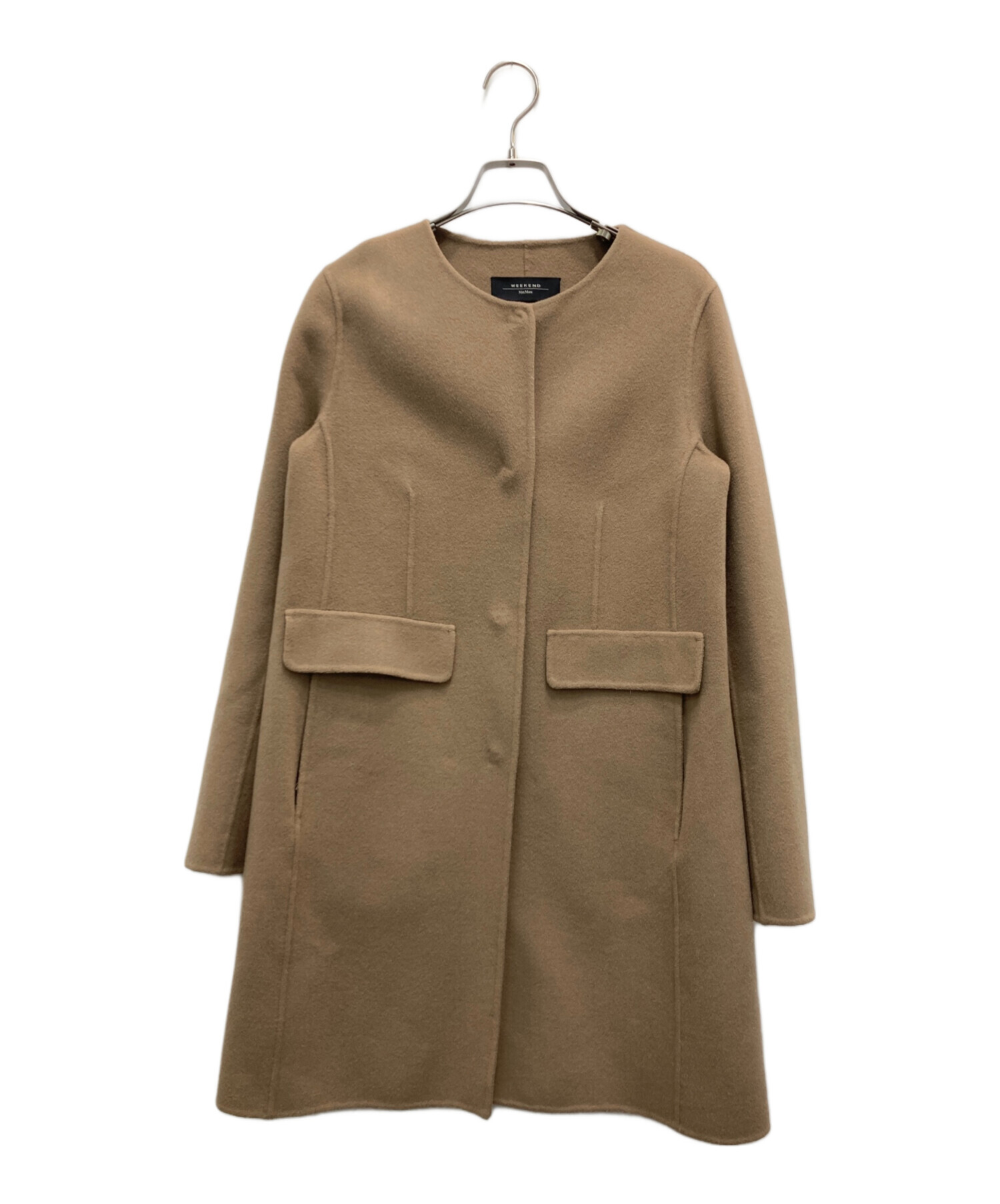 美品Max Mara WEEKENDウールノーカラージャケット　ベージュ38 M 中古・古着通販】WEEKEND Max Mara (ウィークエンド マックスマーラ