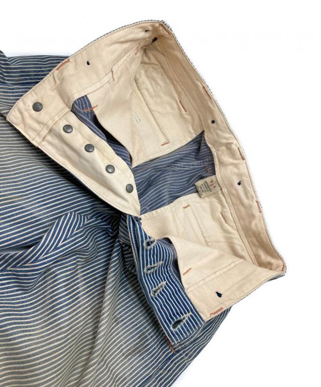 中古・古着通販】RRL (ダブルアールエル) ヒッコリーパンツ ブルー