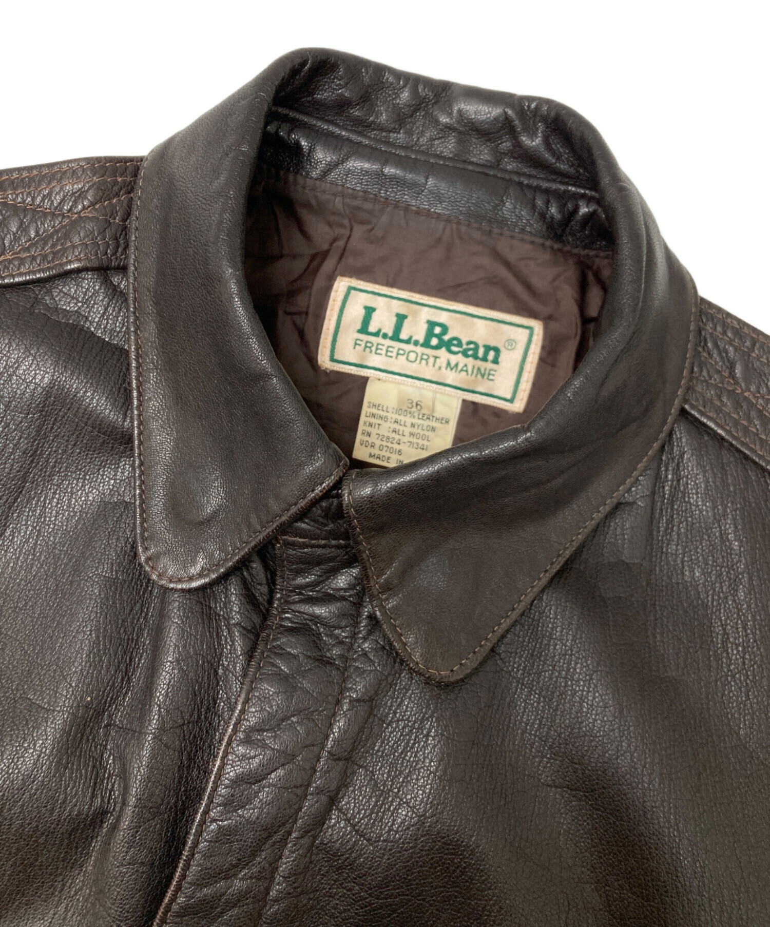 中古・古着通販】L.L.Bean (エルエルビーン) A-2タイプレザー