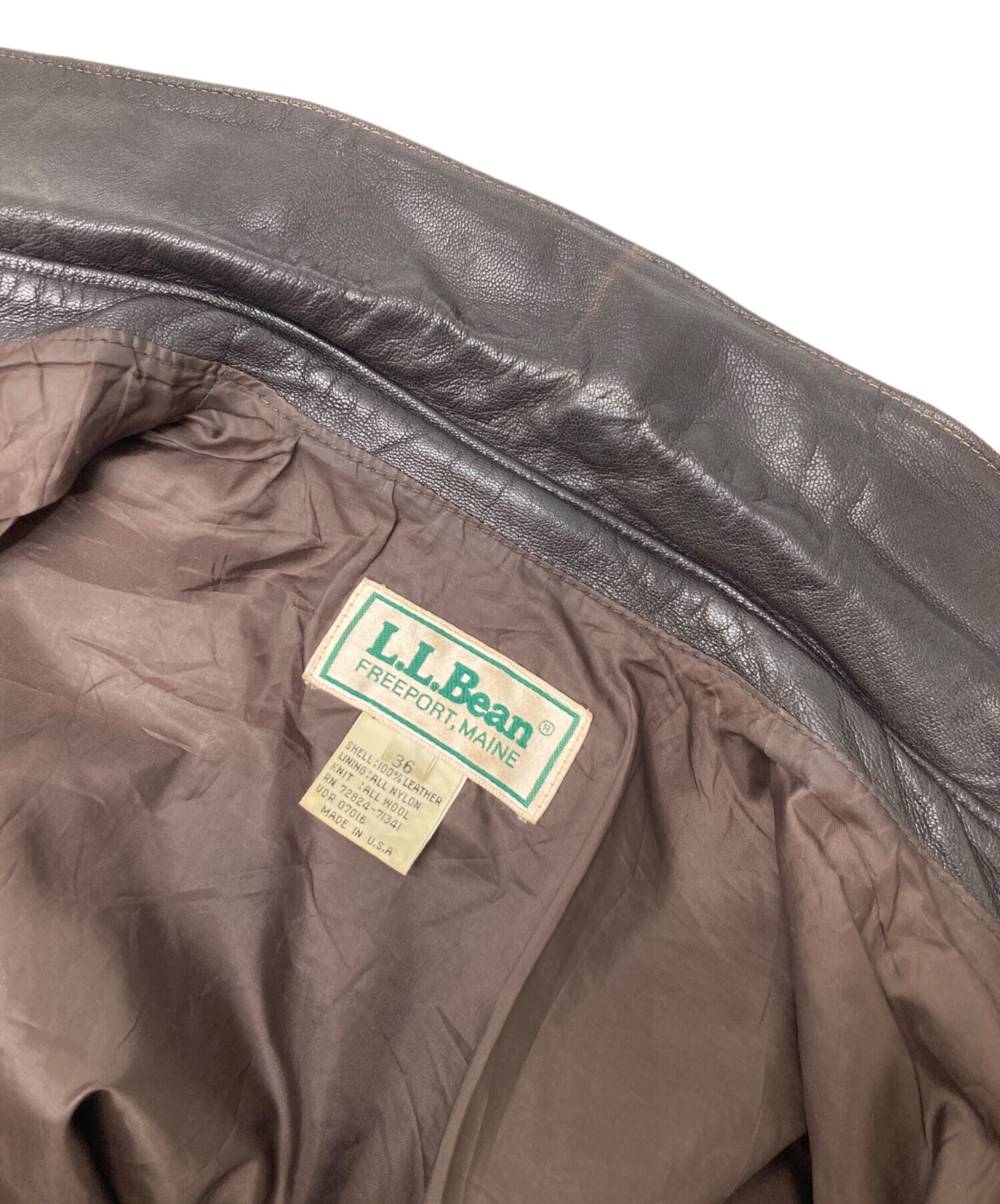 エルエルビーン　ブラウンレザー 即決 L L Bean 大型 レザートートバッグ エルエルビーン ブラウン 茶