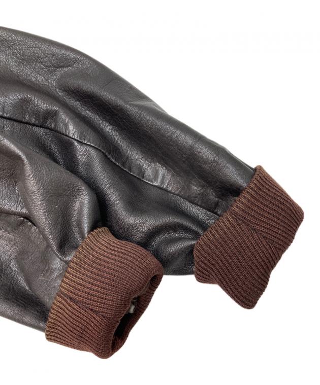 エルエルビーン　ブラウンレザー L.L. Bean Brown Leather Talon Zip Top Cursive Tag Tote Bag